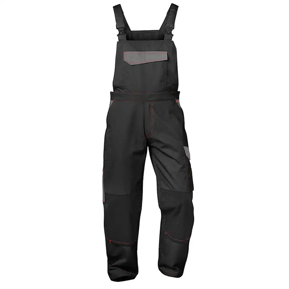 Latzhose Twill "BEVEREN / ANDERLECHT / ZULTE"   in schwarz/grau, 42 - Thumbnail 1