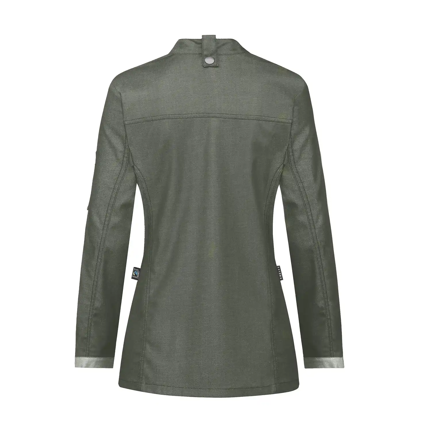 Damen Kochjacke Bikerstyle "5415" in grün, L - Thumbnail 2