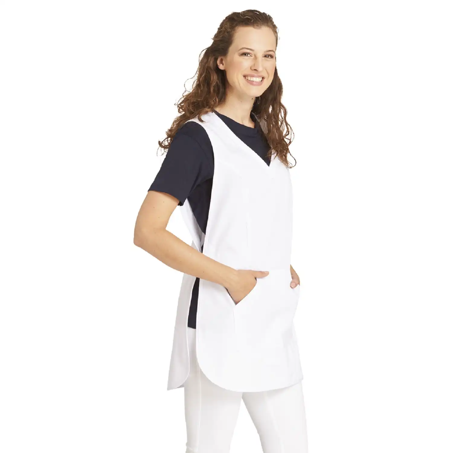 Überwurfschürze "08/641" in I (36-42), Weiß - Bild 1