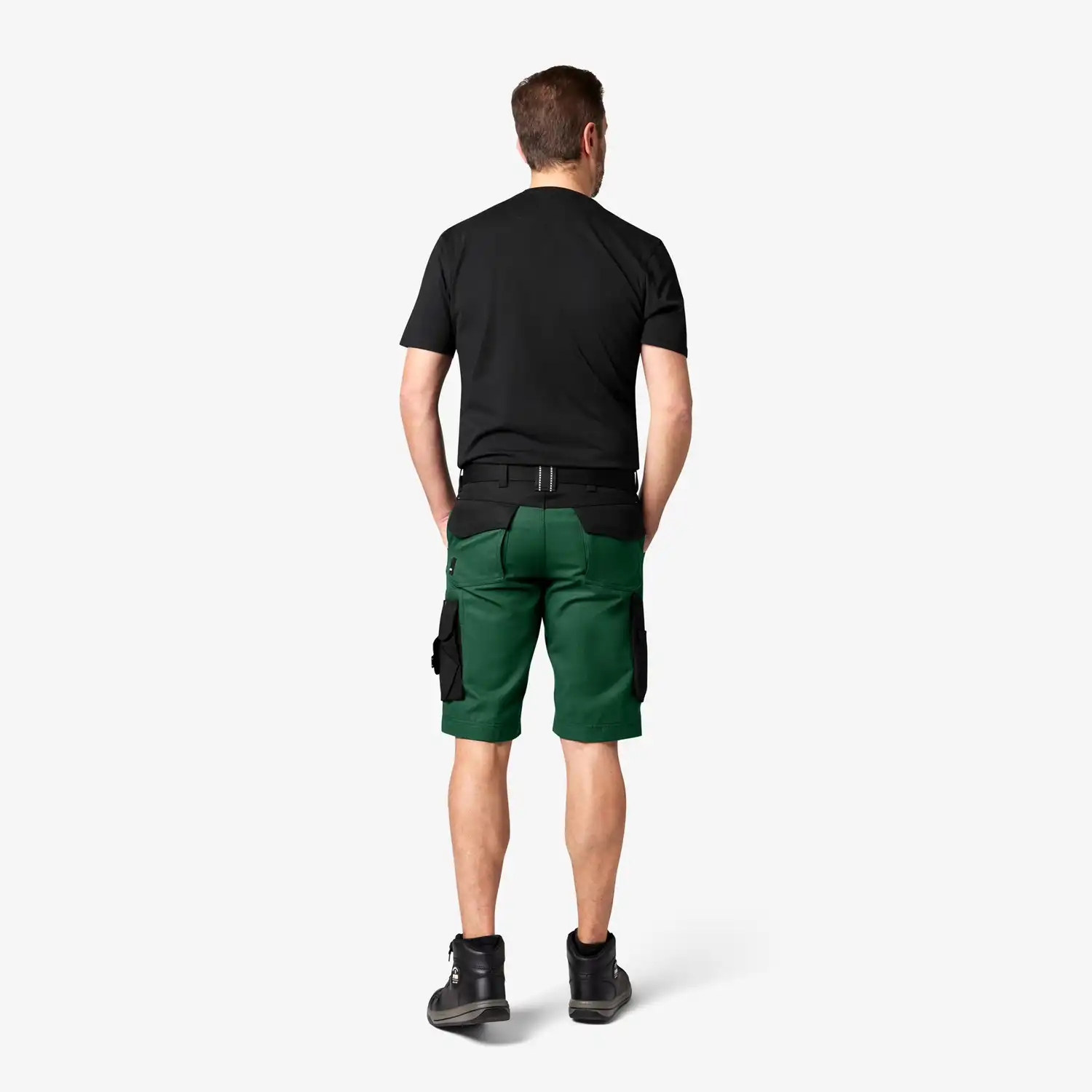 Premium Arbeitsshorts THEO "Twill 300" in grün/schwarz, 42 - Thumbnail 2