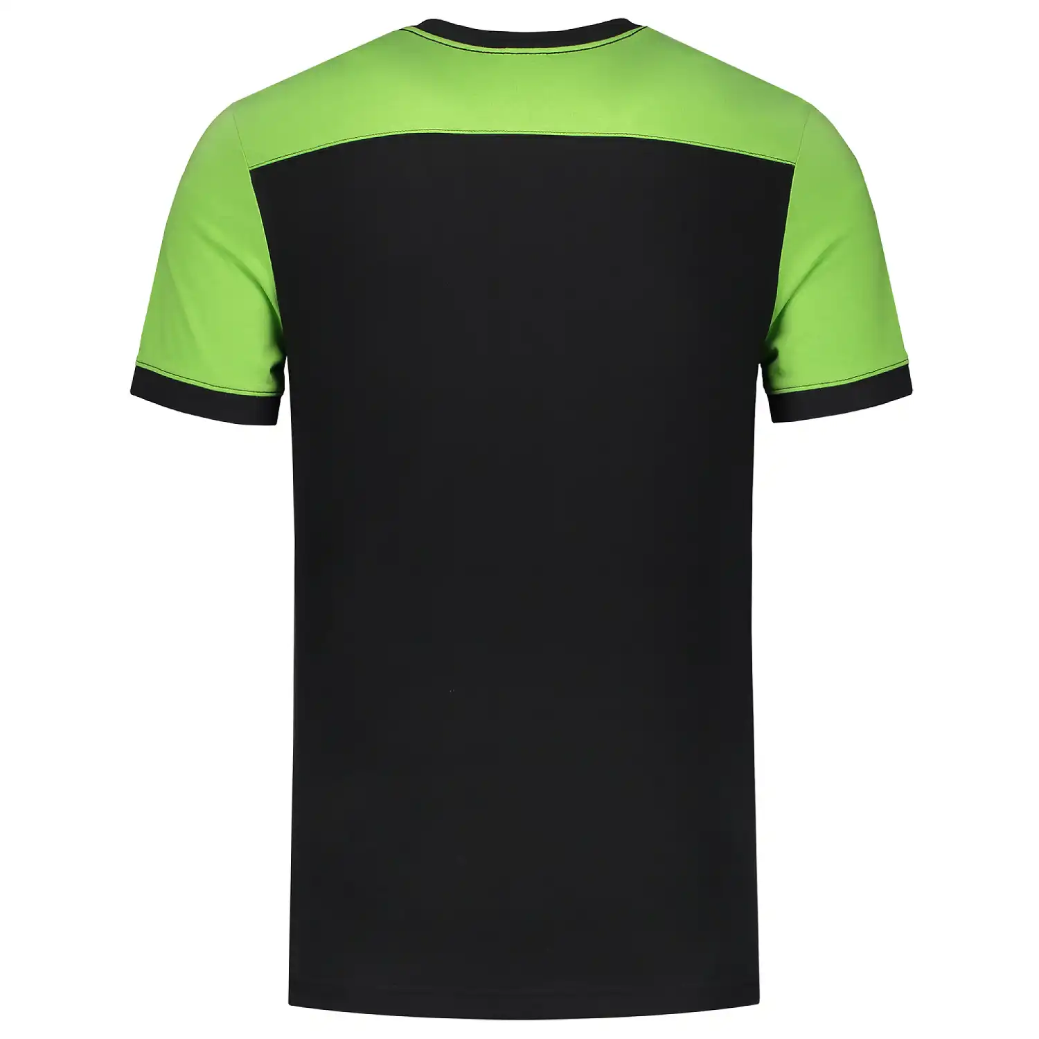 T-Shirt Bicolor "102006" Workwear in XS, black/lime - Thumbnail 2