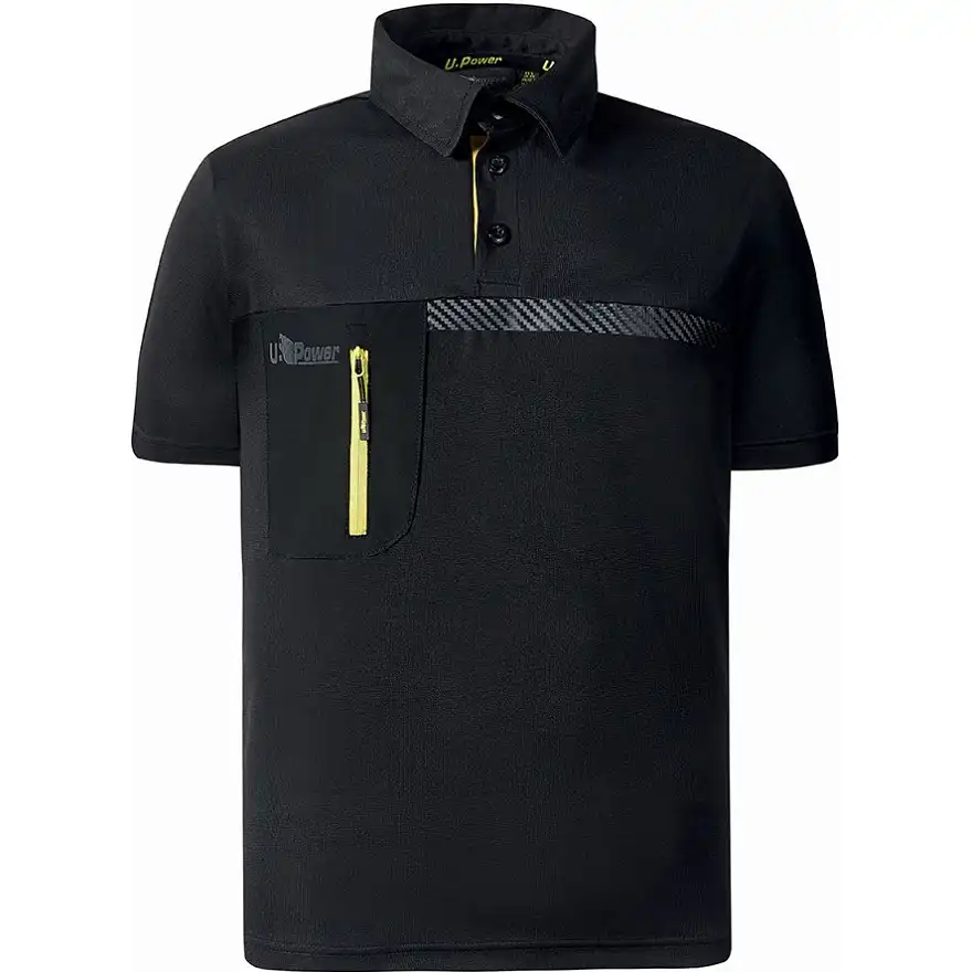 Polo-Shirt "LIBRA" U-Supremacy in black carbon, S - Thumbnail 1