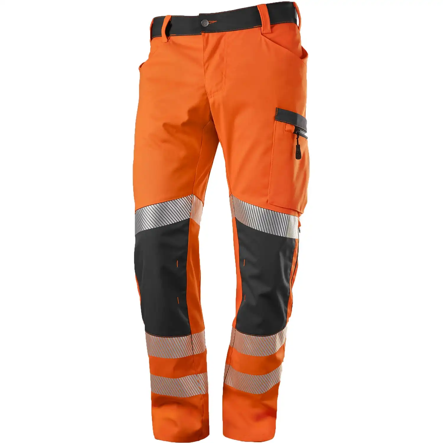 Warnschutz Stretch Bundhose 230 g/m² "2043-847" in warnorange/anthrazit, 44 - Thumbnail 1