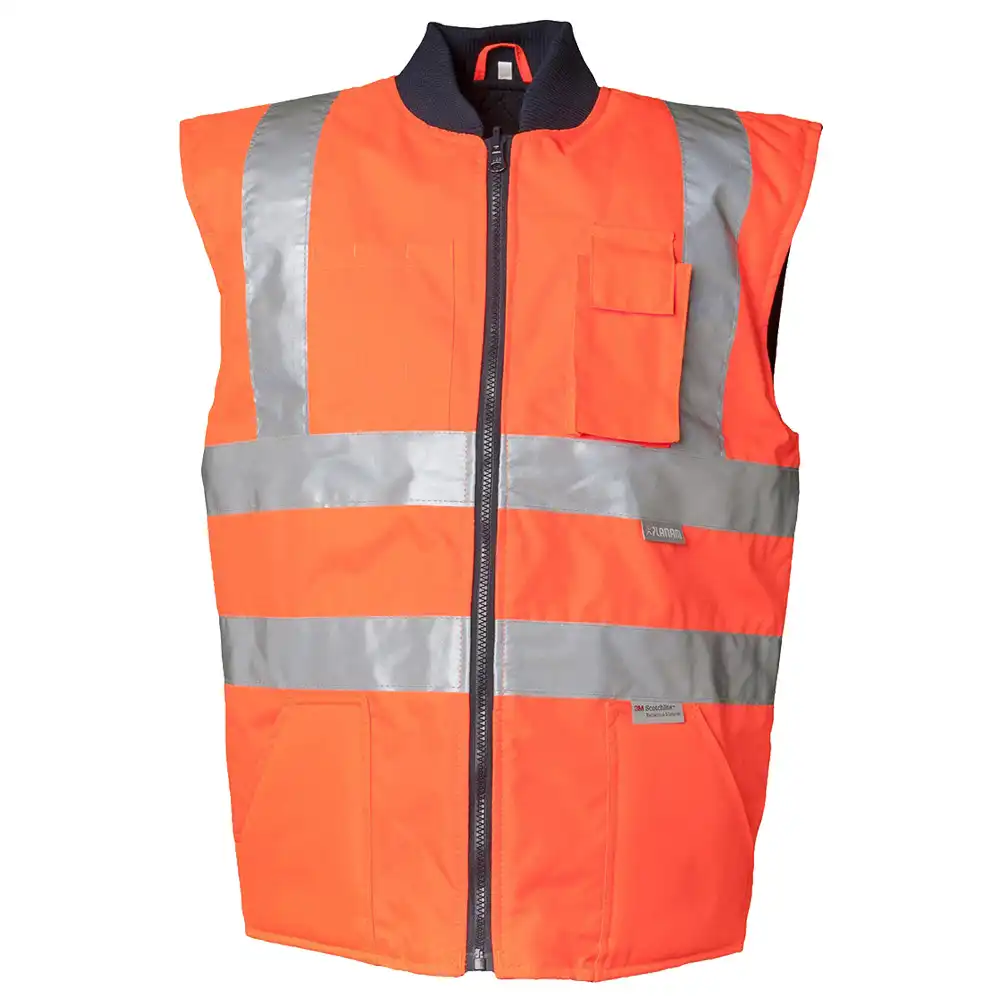 Warnschutz Winterweste "UNI" in uni orange, XL - Thumbnail 1