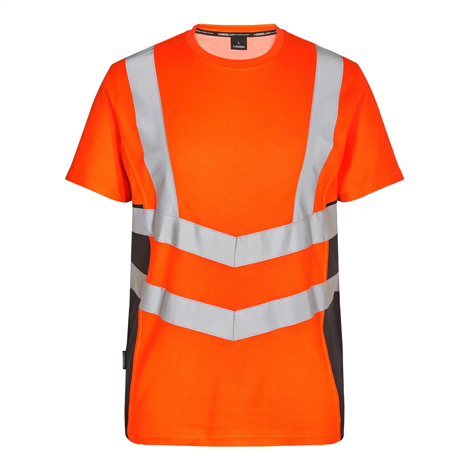 Warnschutz T-Shirt "9544-182" Safety Kl. 2 in orange/grau, XL - Thumbnail 1