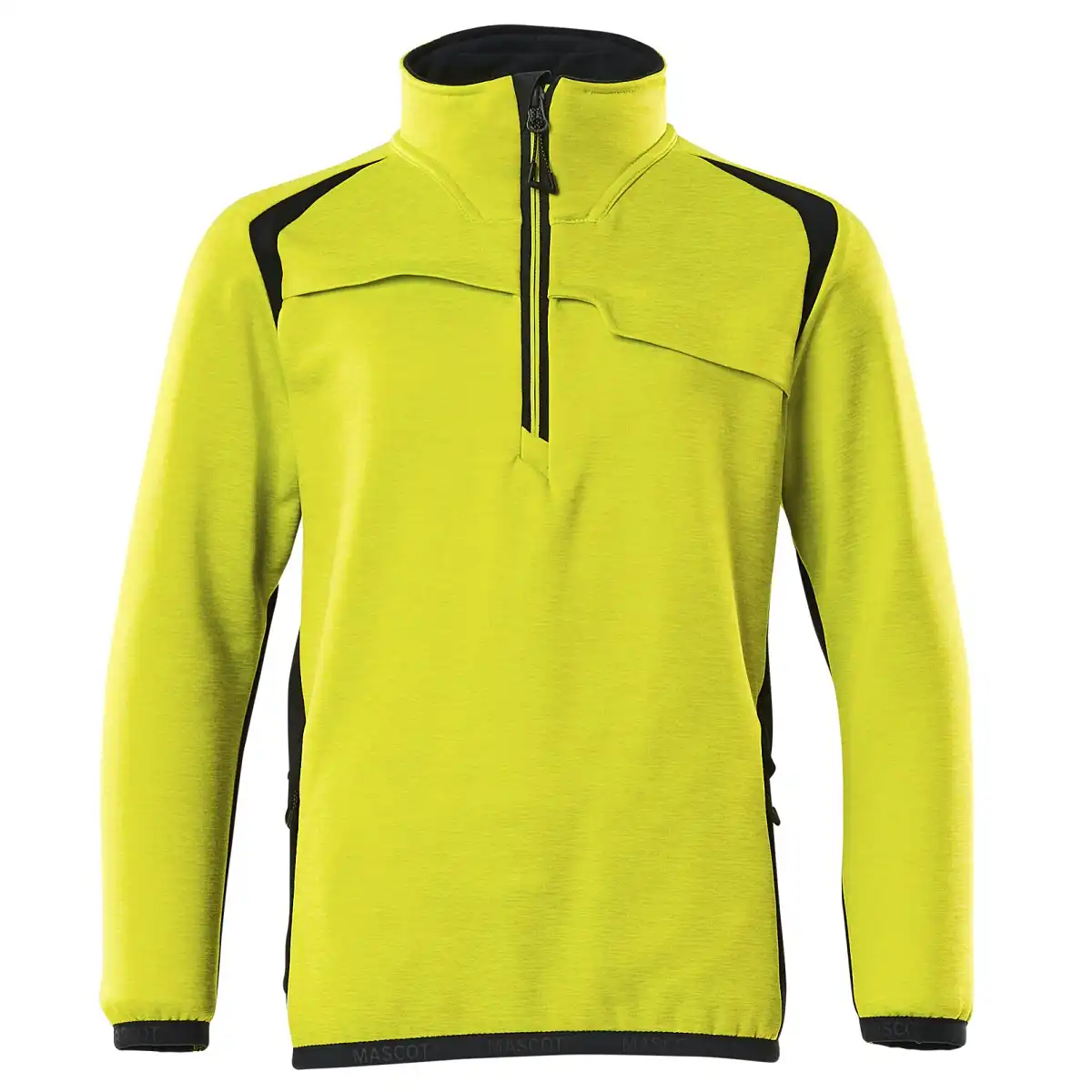 Kinder Hi-Vis Fleecepullover "ACCELERATE SAFE" in gelb/schwarz, 128 - Thumbnail 1