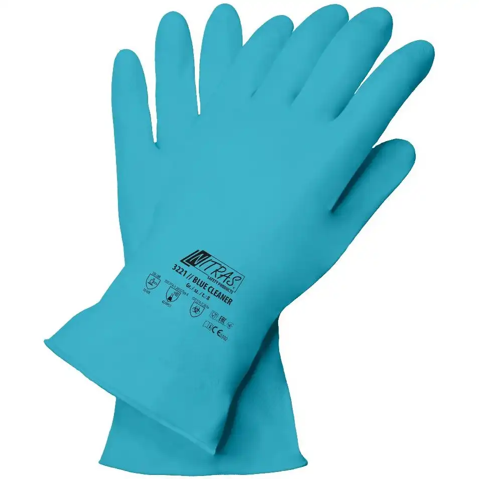 Latex Haushaltshandschue "BLUE CLEANER" in 10 (XL) - Bild 1