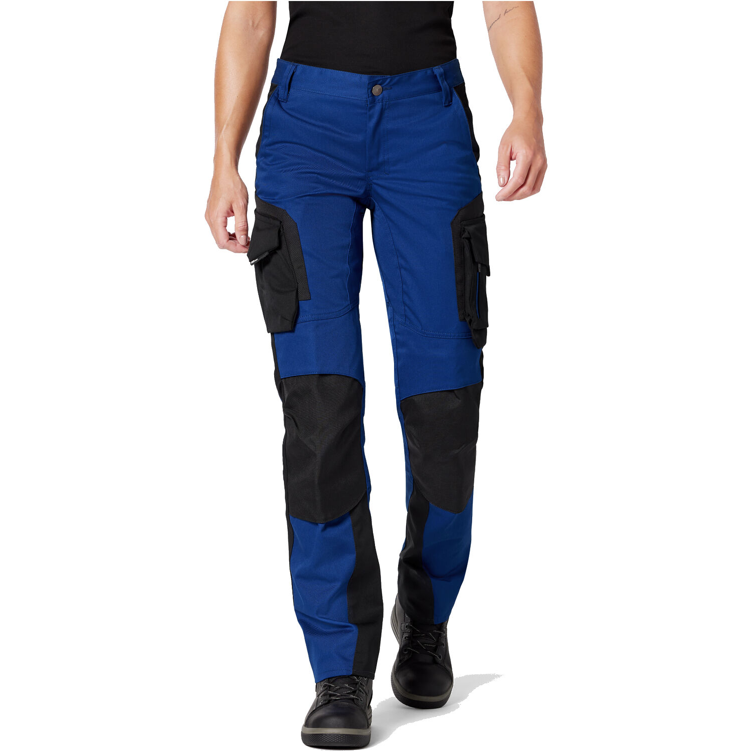 Damen Arbeitshose "ANNETTE" in royalblau/schwarz, 48 - Thumbnail 3