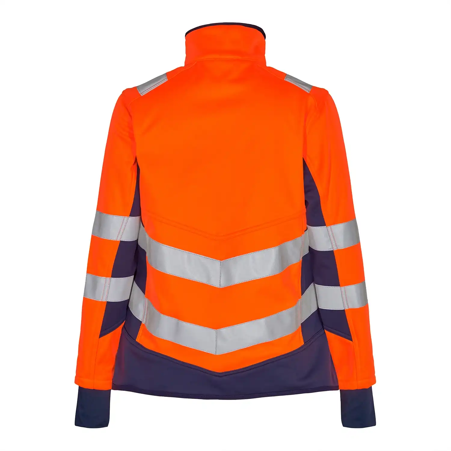 Damen Warnschutz Softshelljacke "1156-237" Safety Kl. 2 in orange/marine, L - Thumbnail 2