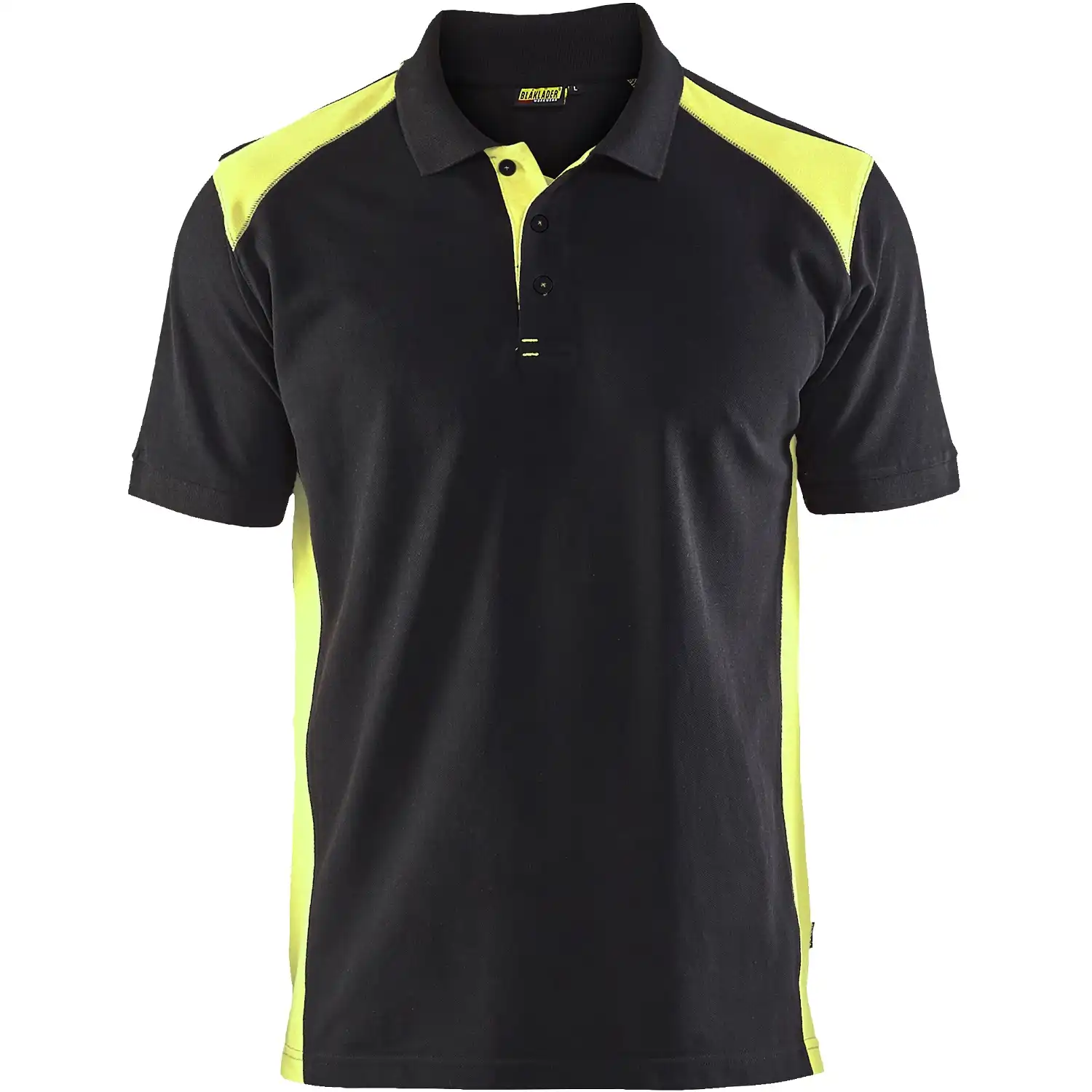 Polo-Shirt "3324" in schwarz/gelb, 3XL - Thumbnail 1