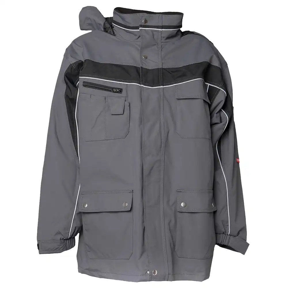 Allwetterjacke "PLALINE" in schiefer/schwarz, 4XL - Thumbnail 1