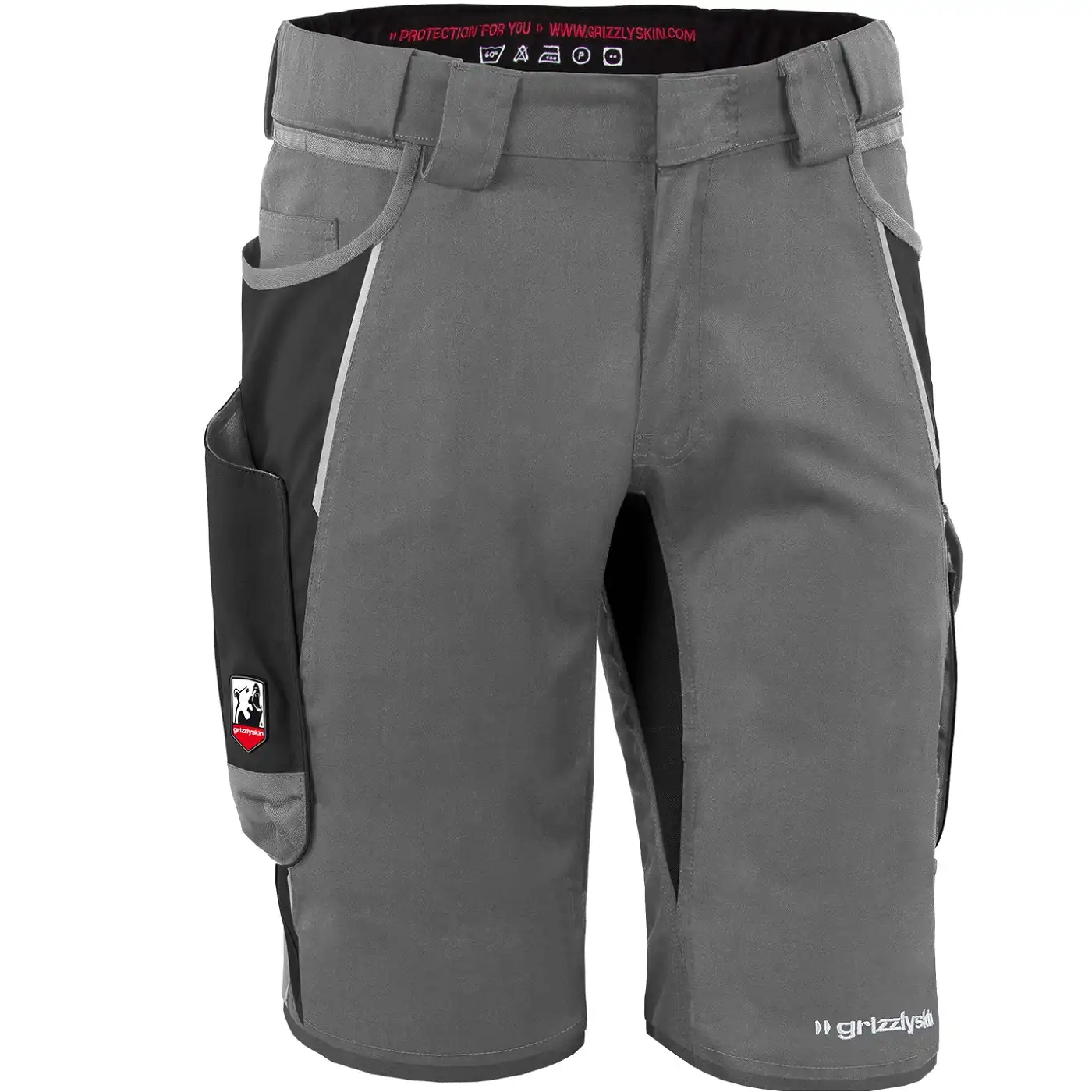 Shorts "IRON" in grau/schwarz, N42 - Thumbnail 1