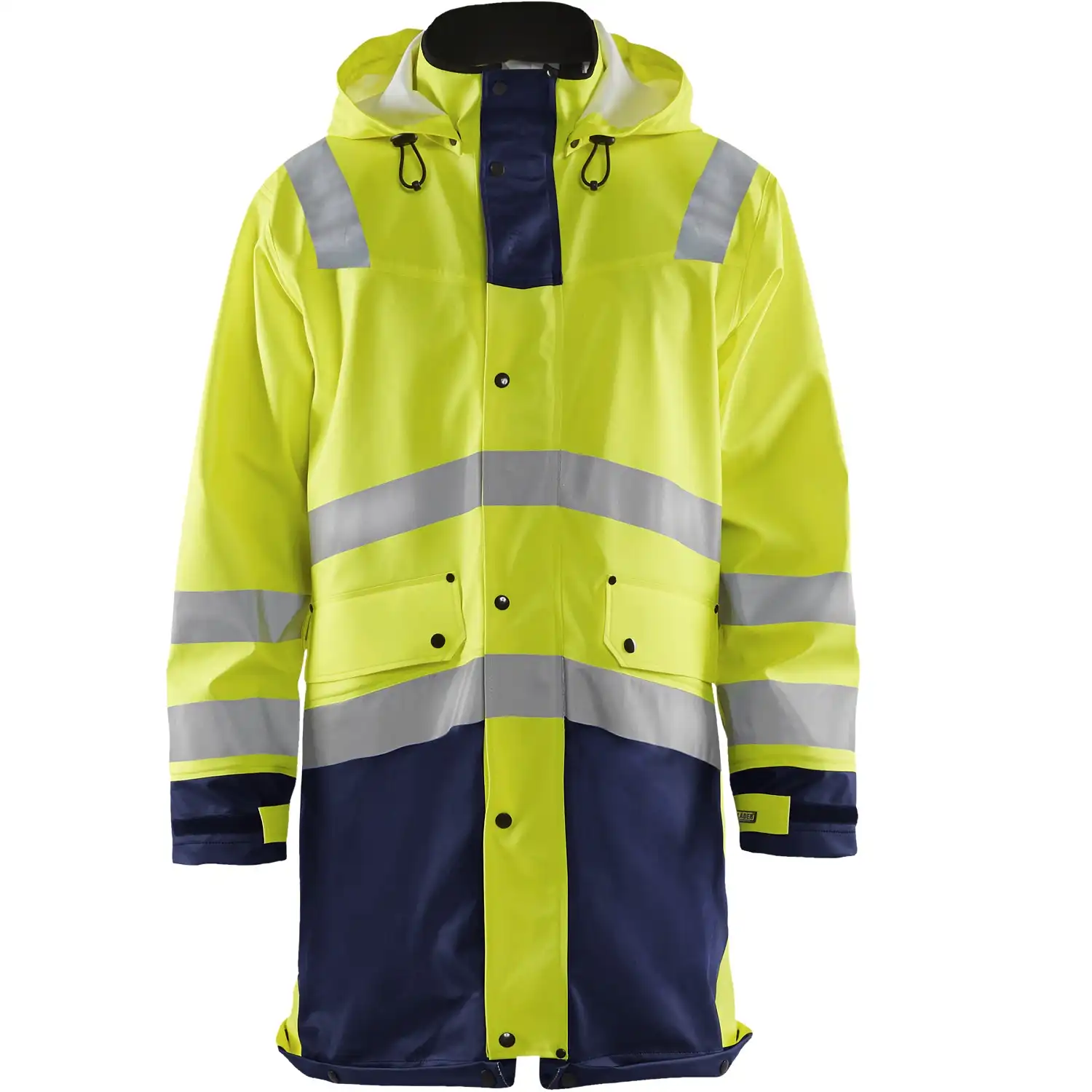 Warnschutz Regenmantel Level 3 "4326" in gelb/marine, 3XL - Thumbnail 1