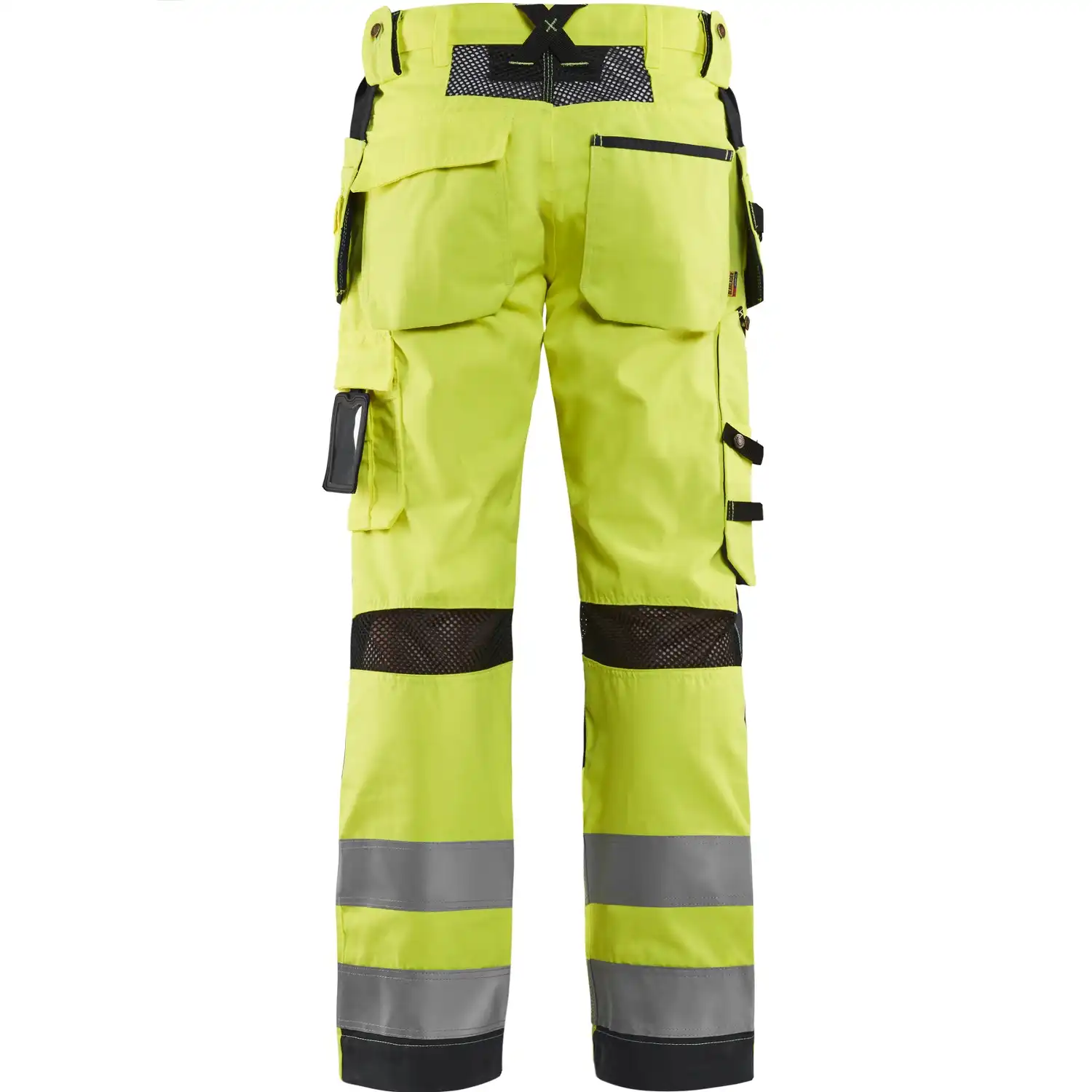 Warnschutz Handwerkerhose mit Ventilation "1565" in gelb/schwarz, C44 - Thumbnail 2