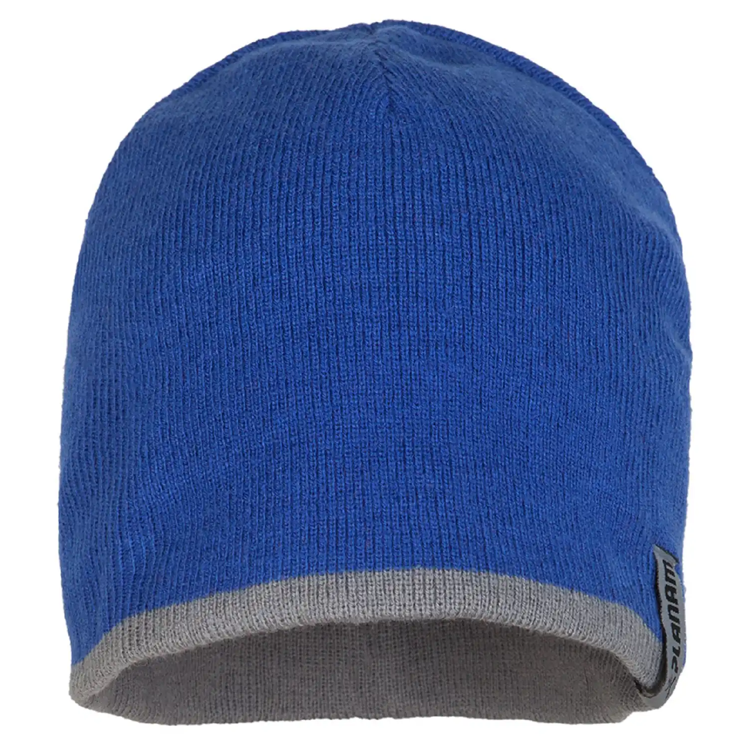 Strickmütze 2-farbig in kornblau/zink - Thumbnail 1