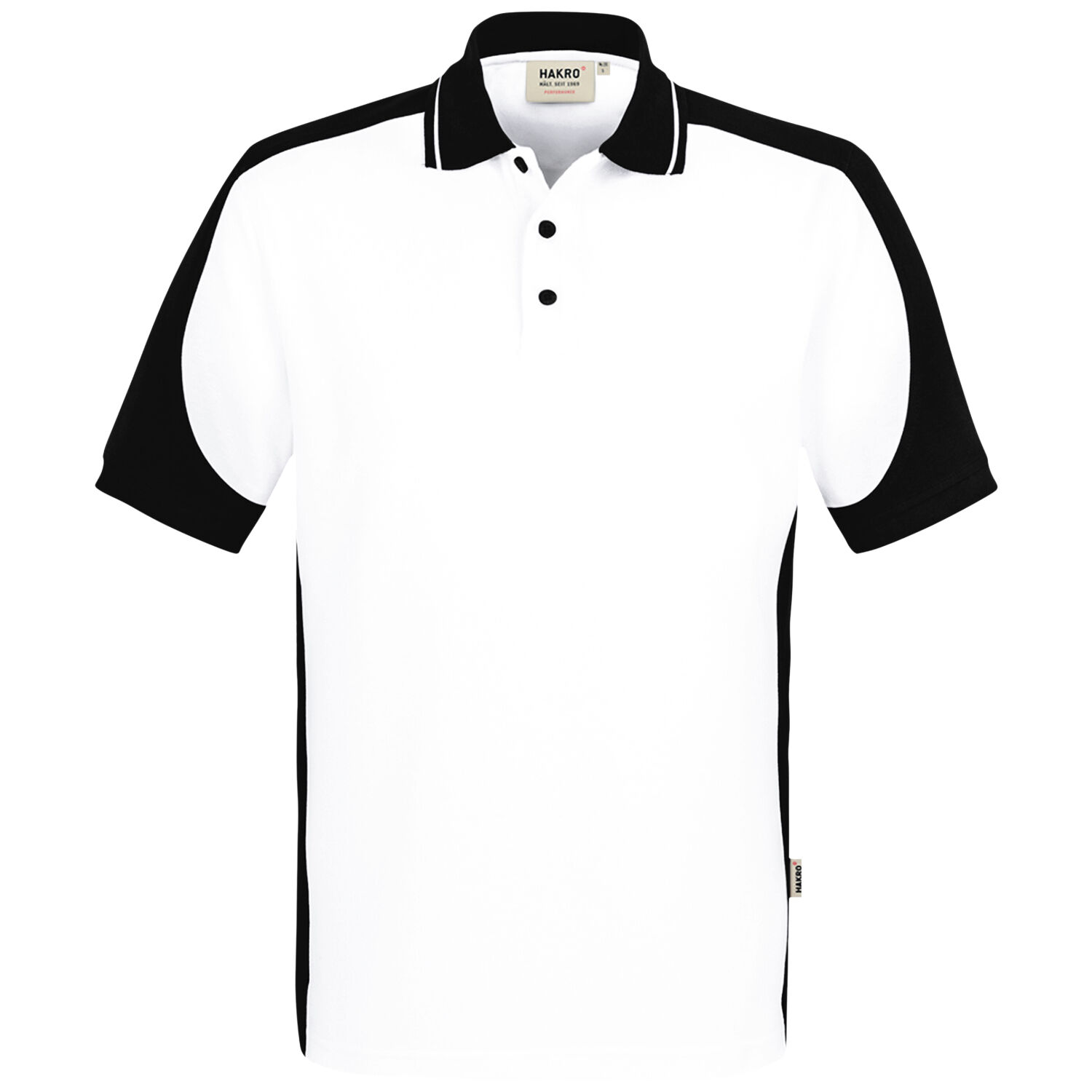 Contrast Poloshirt MIKRALINAR® ECO "539" in 5XL, Weiß - Thumbnail 1