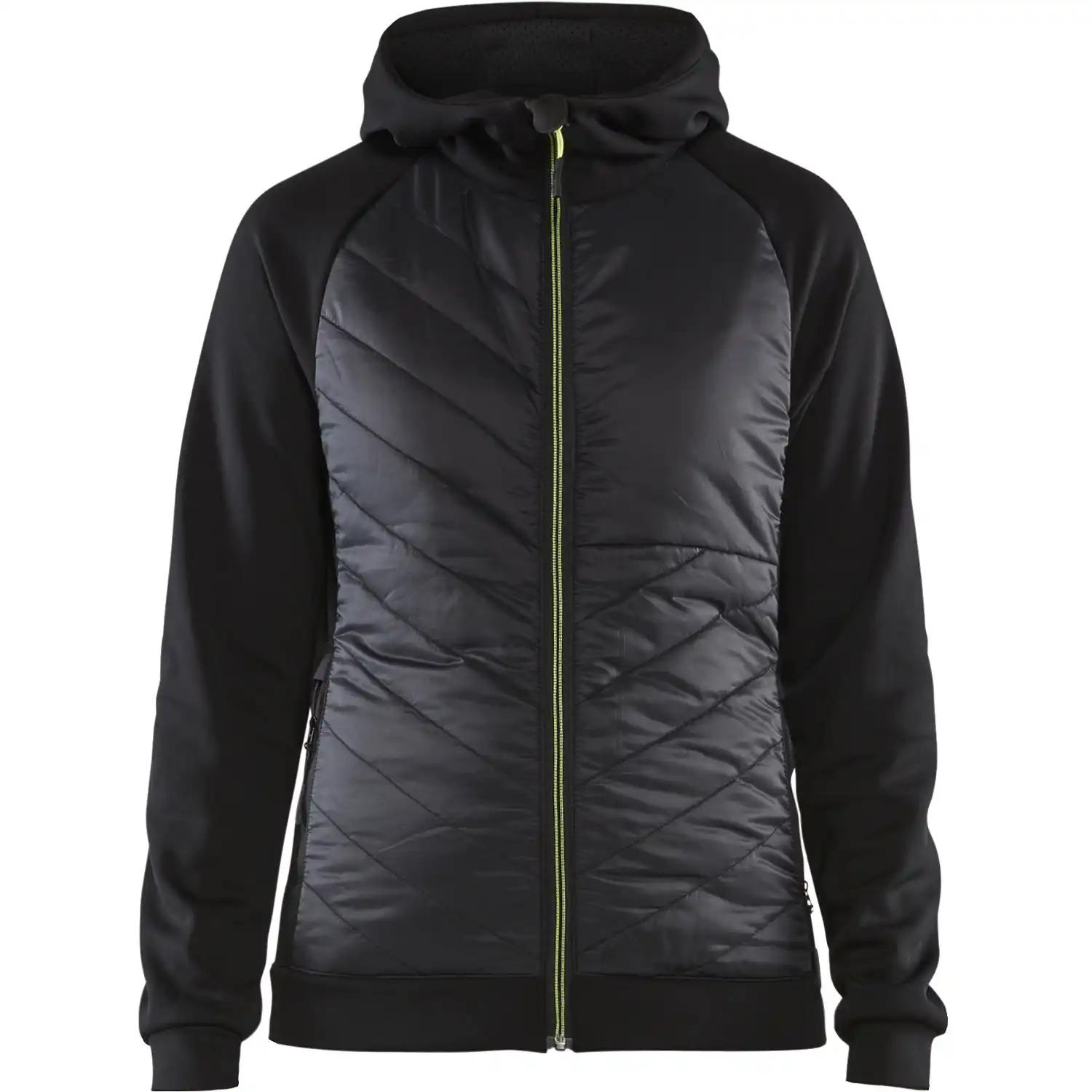 Damen Hybrid Sweatjacke "3464" in schwarz/gelb, 3XL - Bild 1
