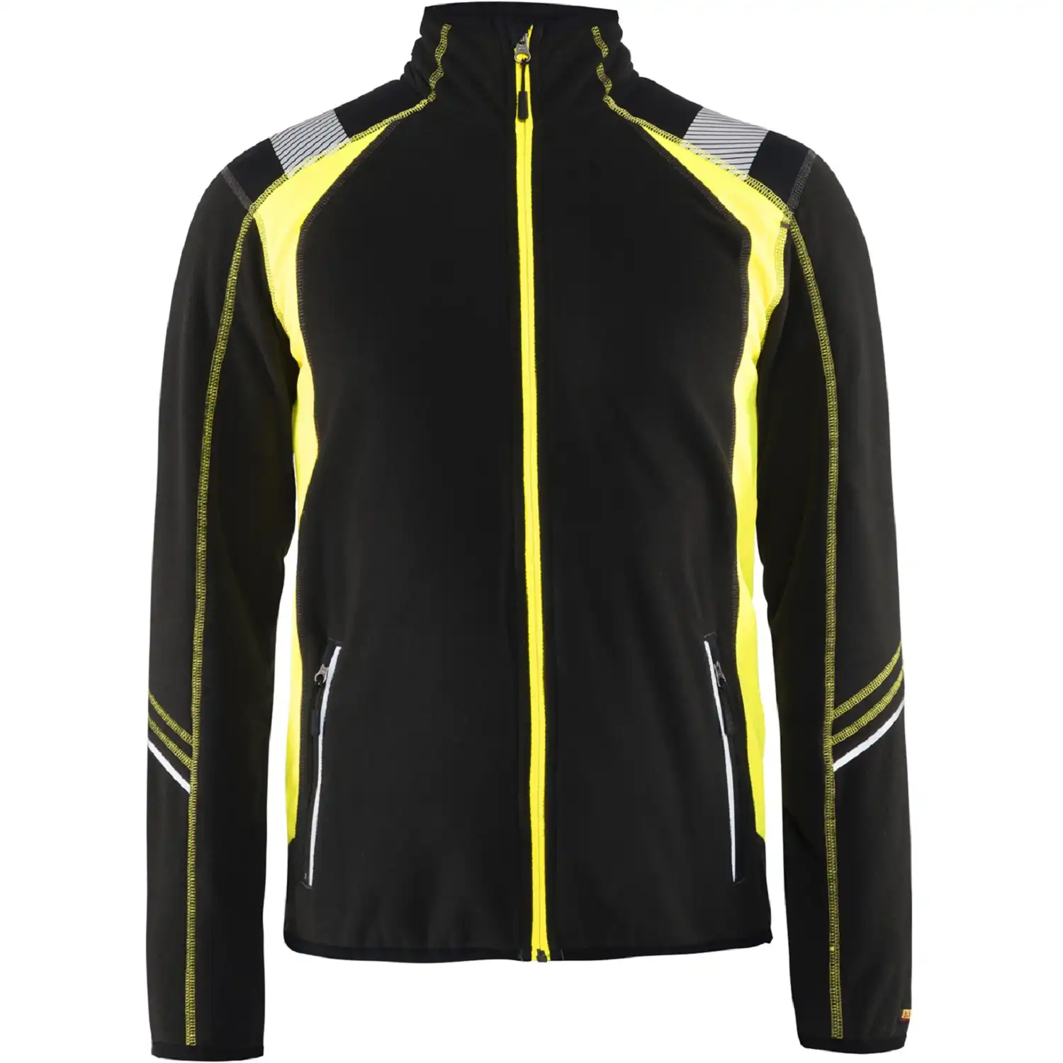 Microfleece-Jacke "4993" in schwarz/gelb, M - Thumbnail 1