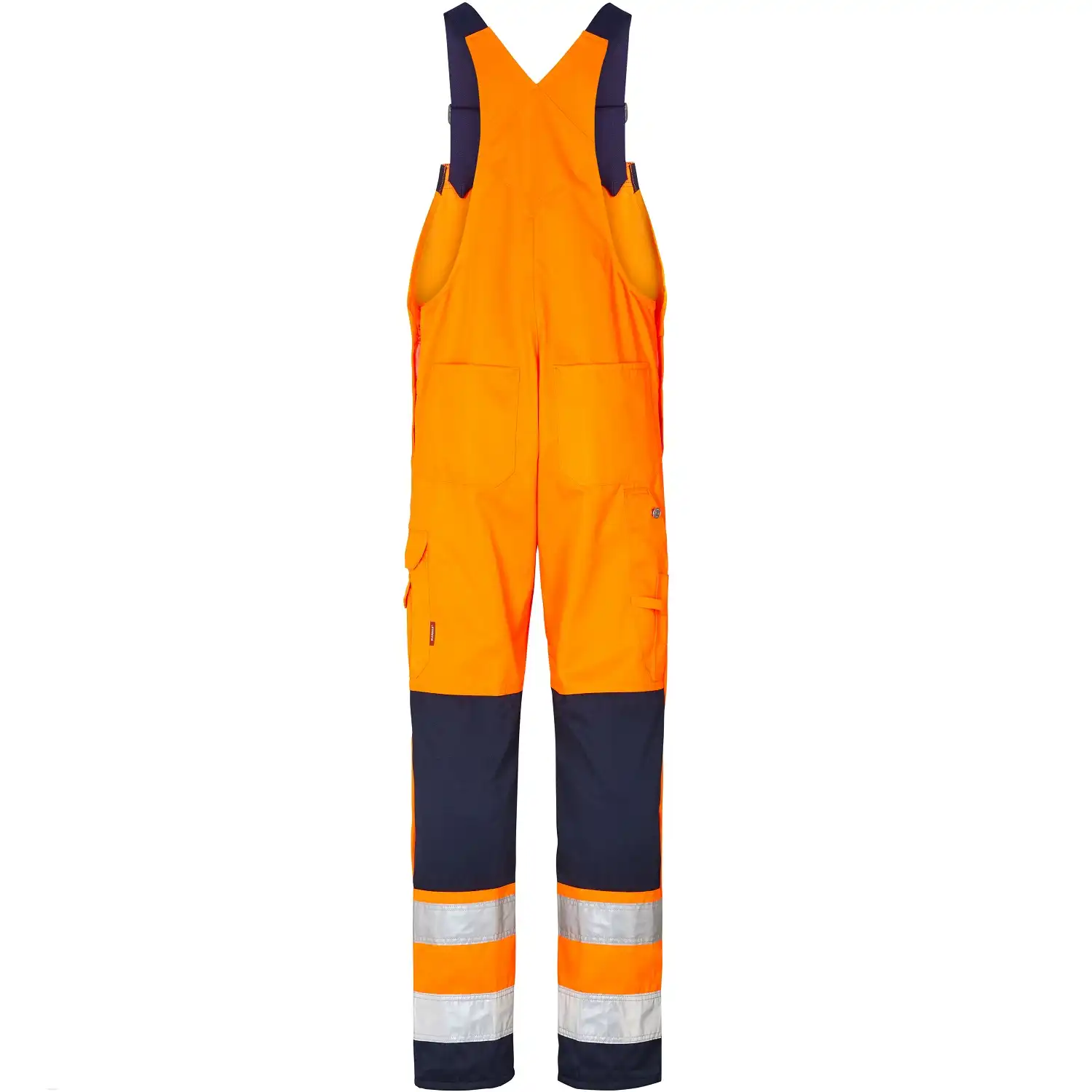Warnschutz Latzhose "1001 TH" in orange/marine, D120 - Thumbnail 2
