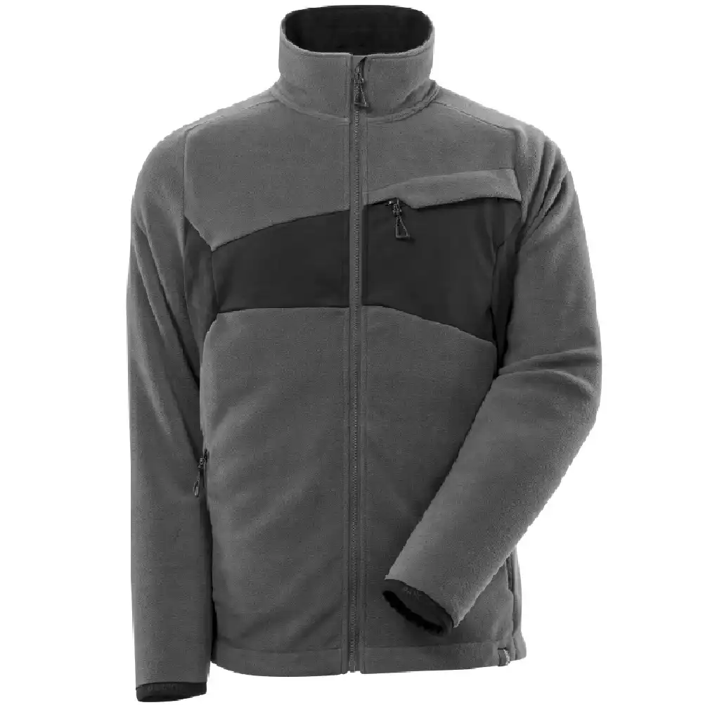 Fleecejacke "ACCELERATE" Antipilling in dunkelanthrazit/schwarz, XS - Thumbnail 1