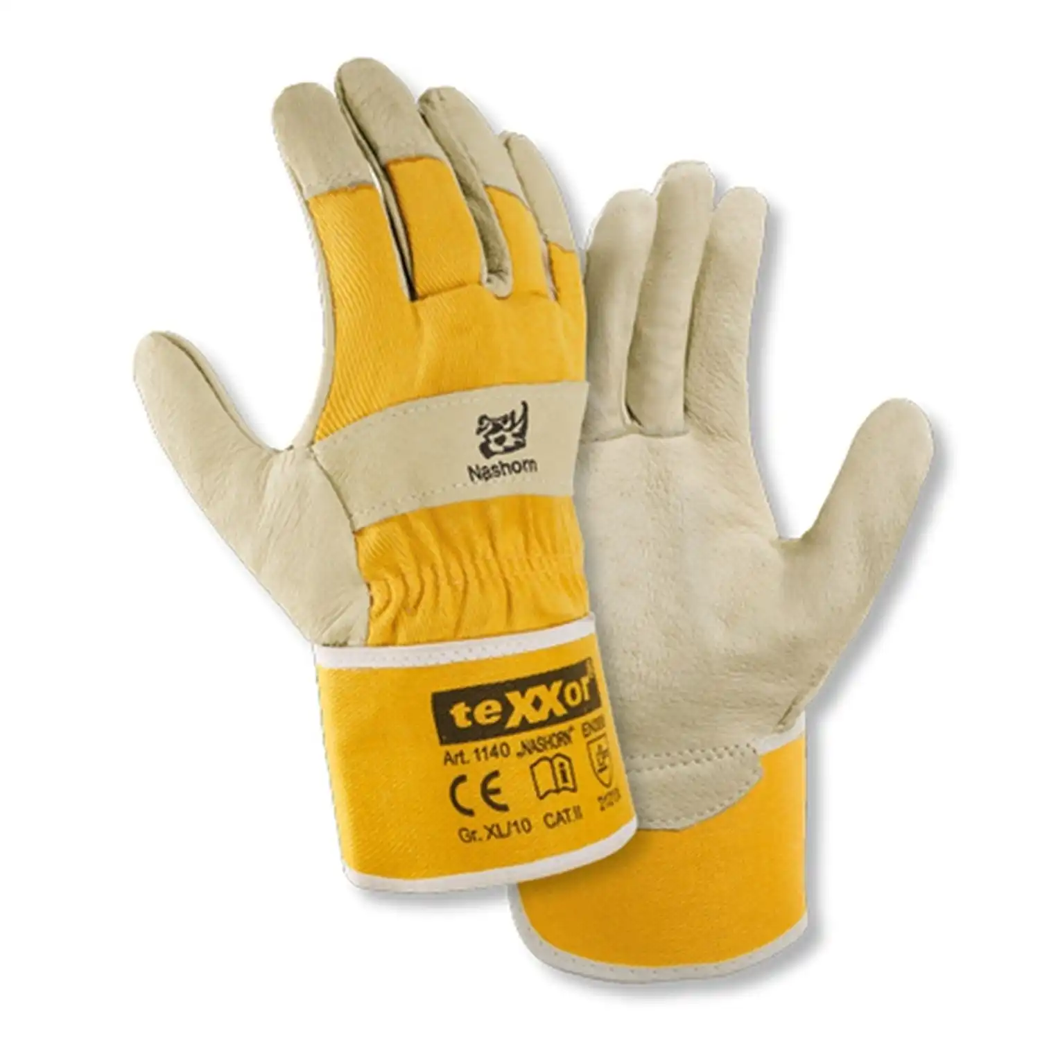 Schweinsvollleder-Arbeitshandschuhe "NASHORN"  in 10 (XL) - Thumbnail 1