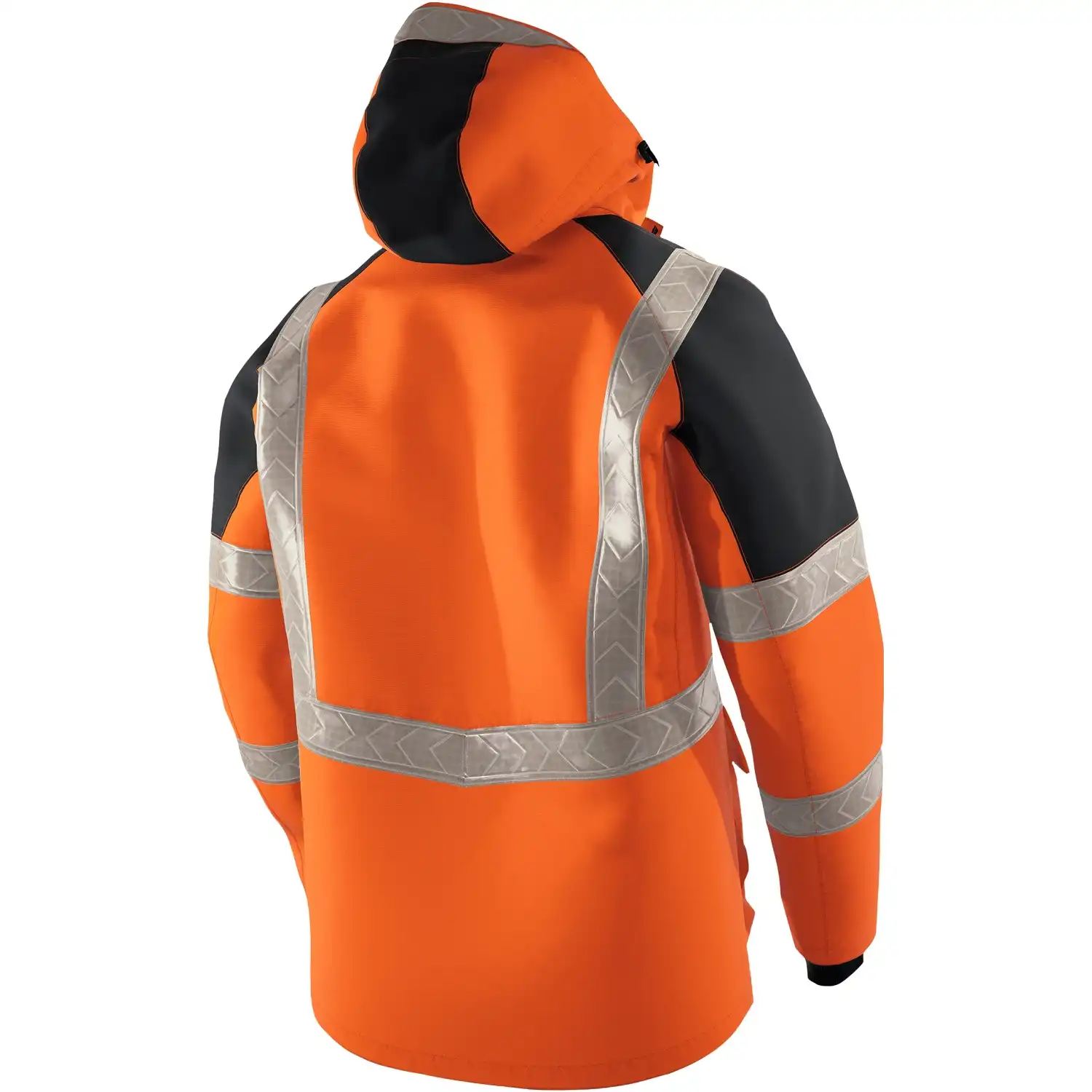 Warnschutz Winterjacke "2033-880" in warnorange/anthrazit, 3XL - Thumbnail 2