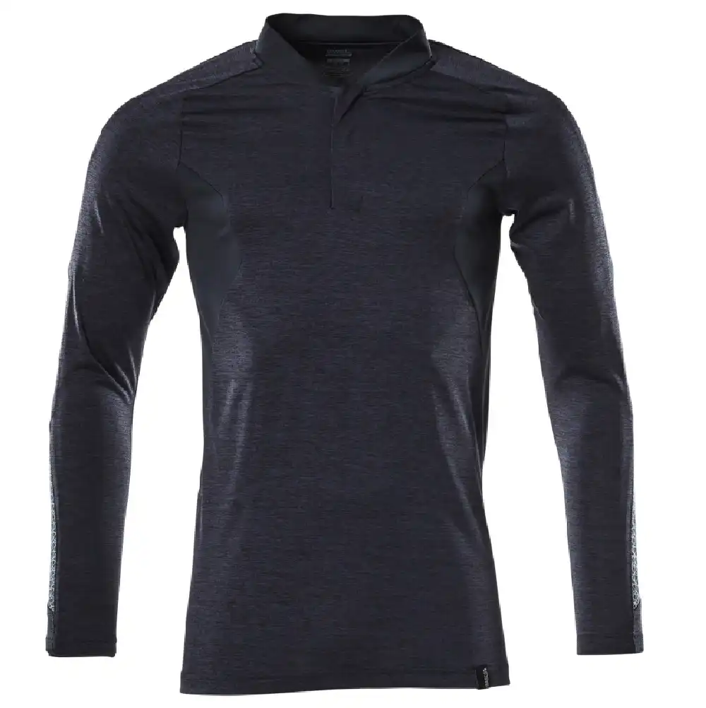 Langarm-Poloshirt COOLMAX® Pro "ACCELERATE" in schwarzblau, XL - Bild 1