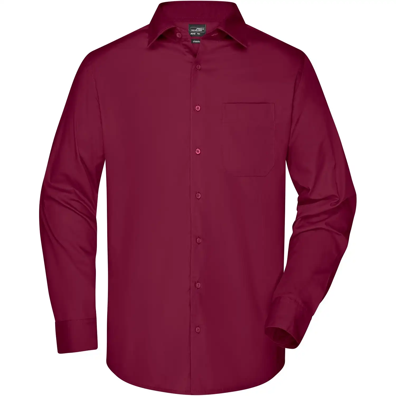 Business Hemd "JN642" in wine, 5XL - Bild 1