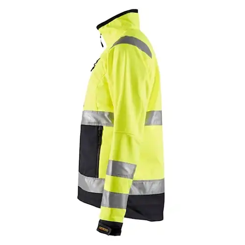 Damen Warnschutz Softshelljacke "4902" in gelb/schwarz, L - Thumbnail 3