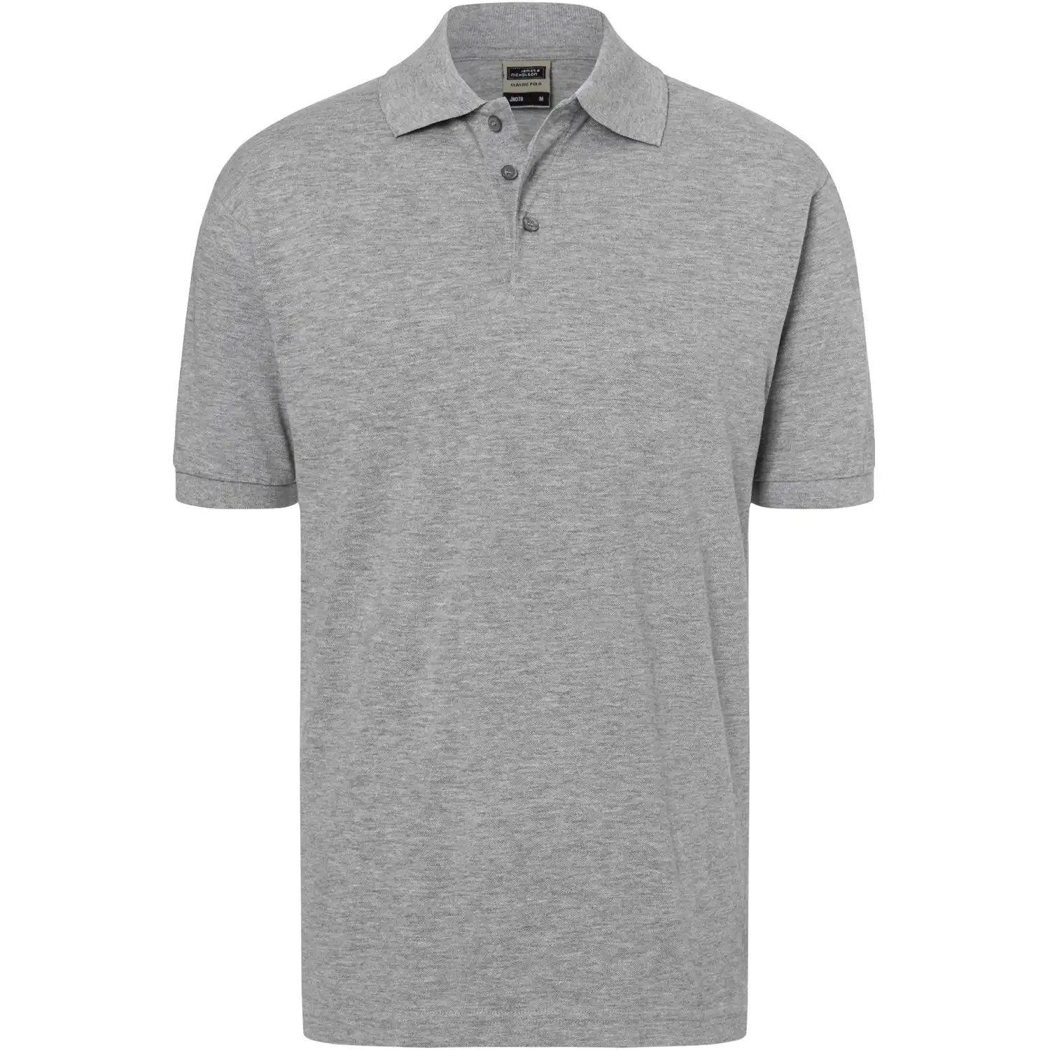 Polo-Shirt Classic "JN070" in grey-heather, L - Thumbnail 1
