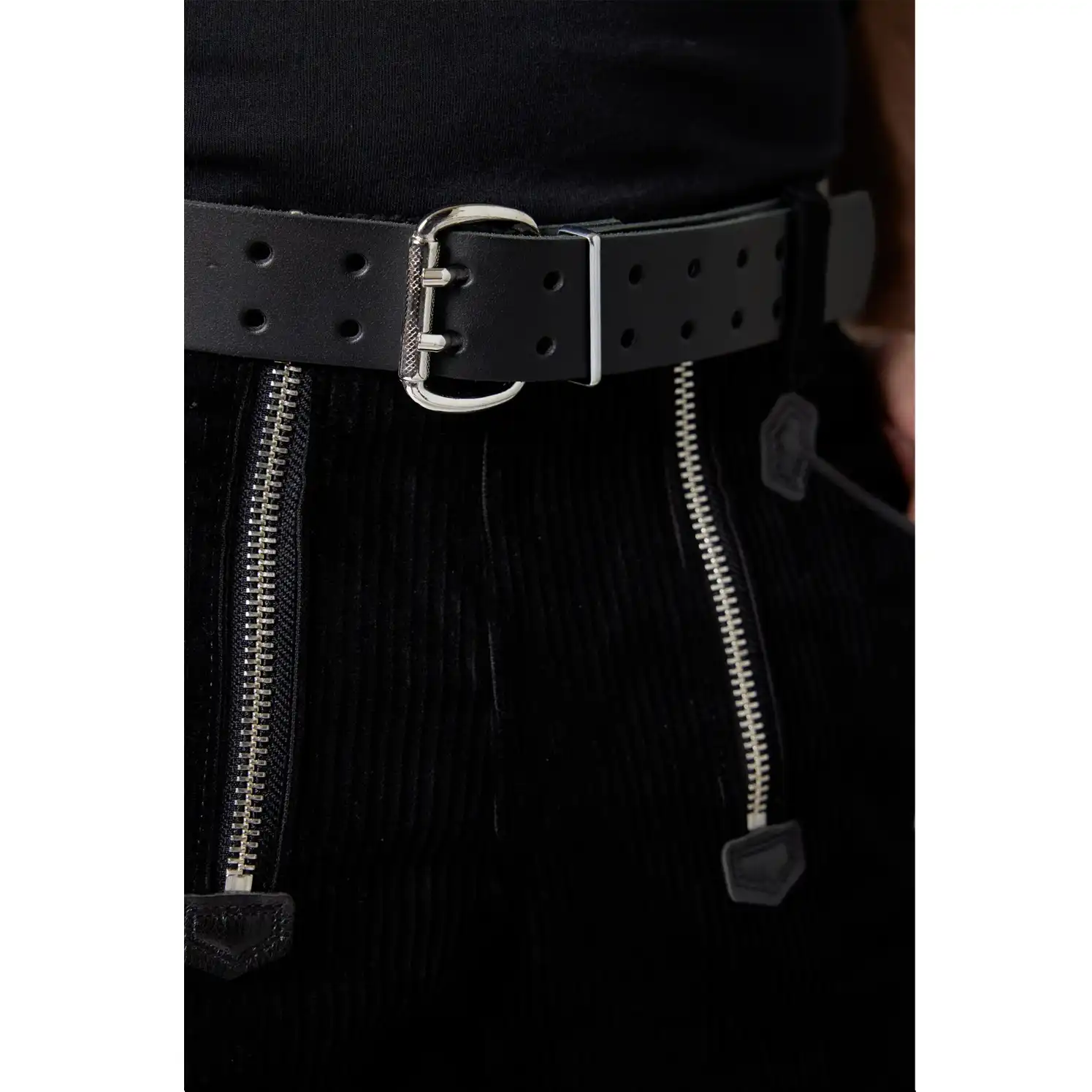 Doppeldorn-Ledergürtel "CARSTEN" schwarz in 135 - Thumbnail 3