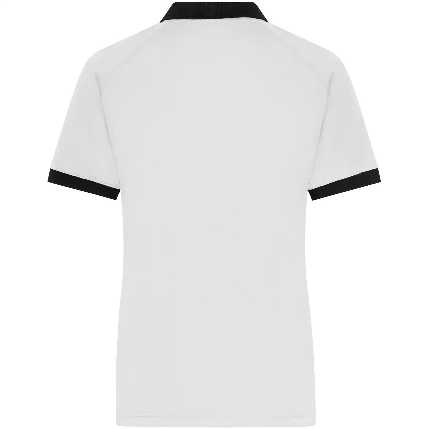 Damen Zip Polo-Shirt "JN1307" in white/black, L - Thumbnail 2