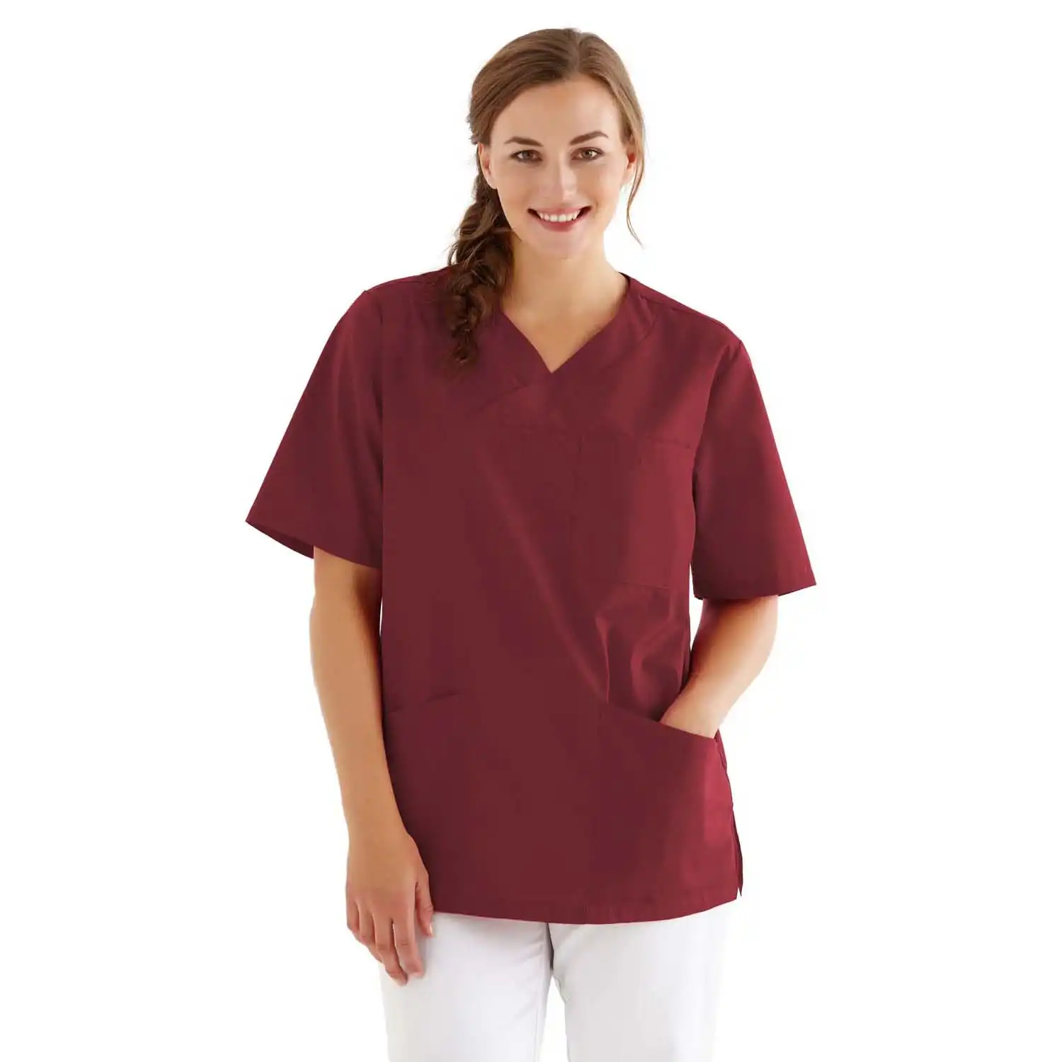 Unisex Schlupfkasack "25048" in bordeaux, L - Thumbnail 2