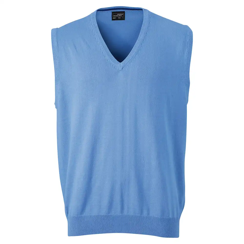 V-Neck Pullunder "JN657" in glacier-blue, XL - Thumbnail 1