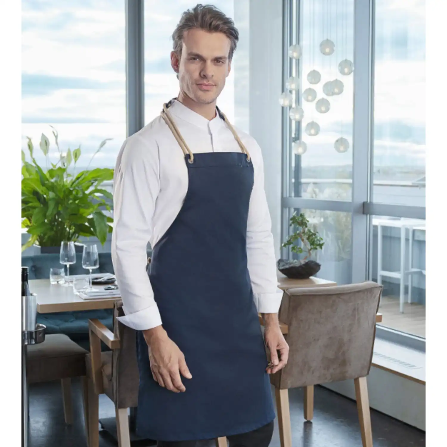 Latzschürze New-Nature "LS 40" in stahlblau - Thumbnail 4