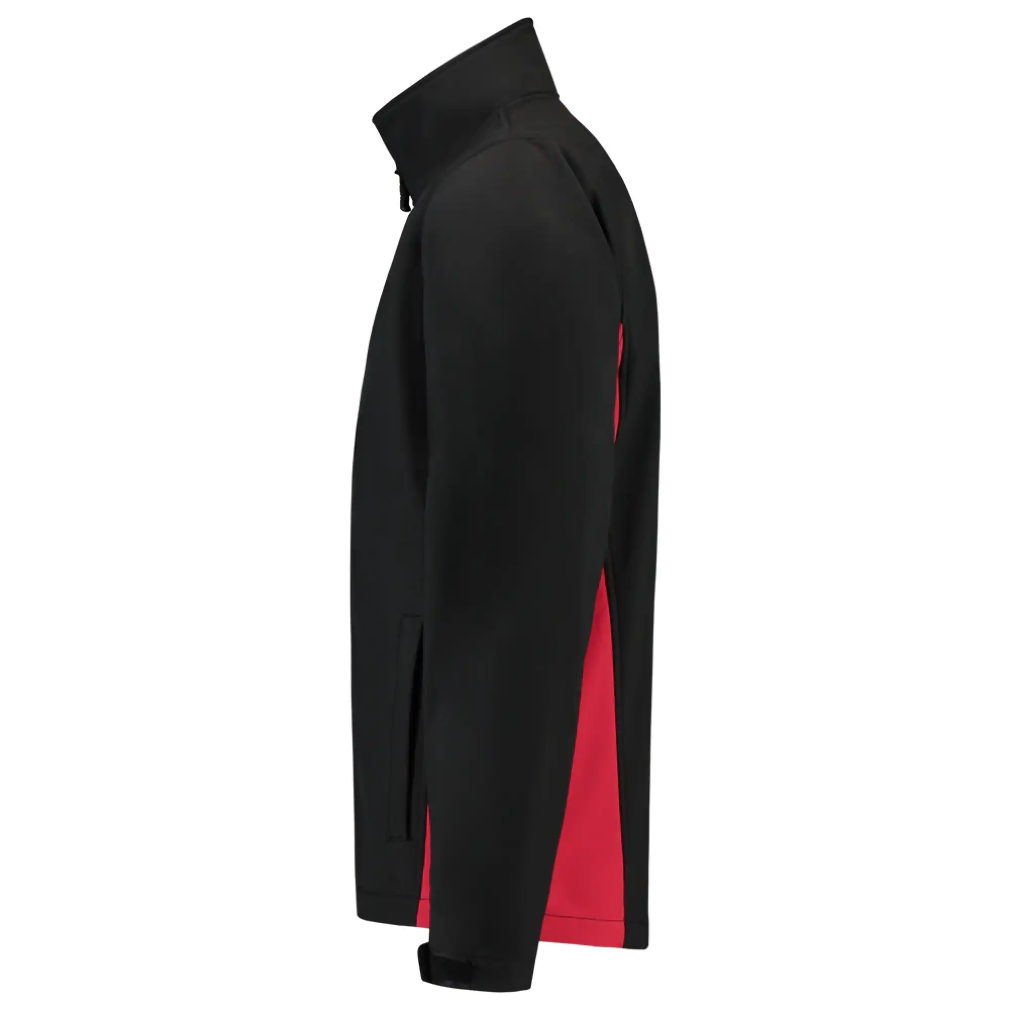 Softshelljacke Bicolor "402002" Workwear in black/red, XS - Thumbnail 3