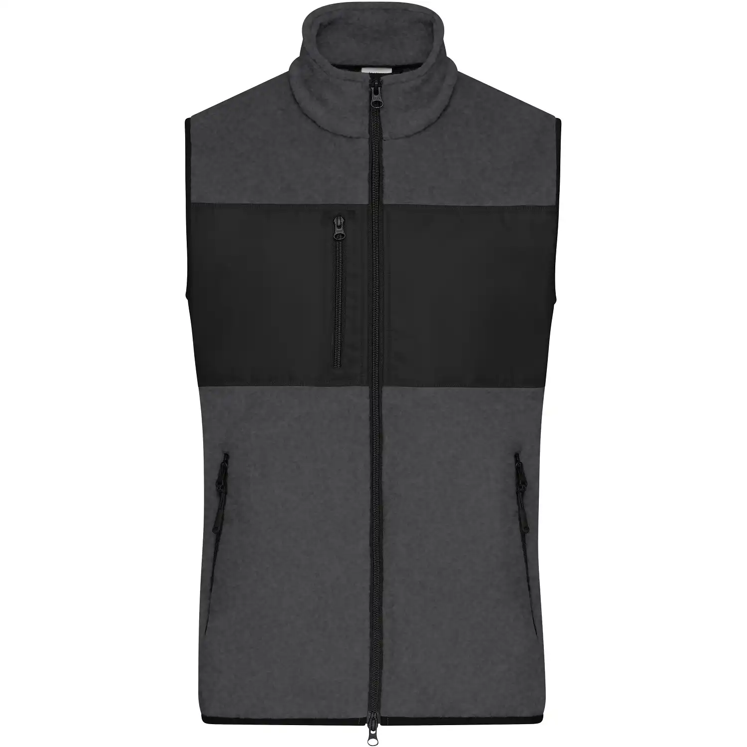 Fleeceweste "JN1310" in dark-melange/black, L - Thumbnail 1