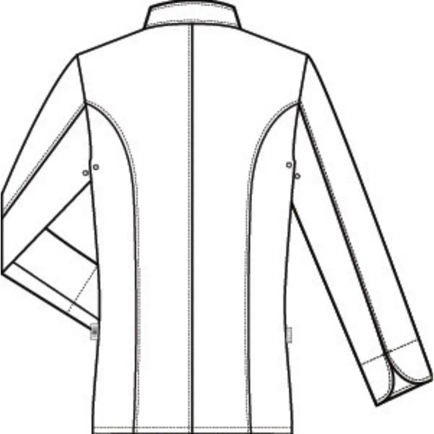 Damen-Kochjacke mit Stoffkn&ouml;pfen &quot;5416&quot; in 3XL - Thumbnail 5