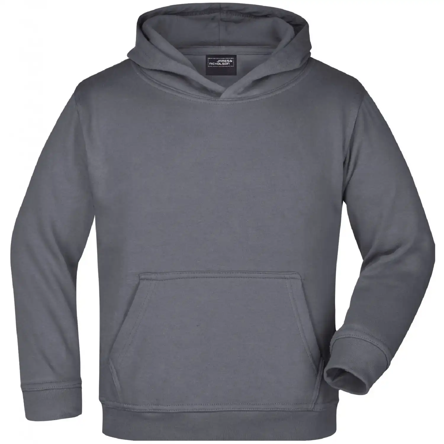 Kinder Kapuzensweatshirt "JN047K" in graphite, L - Thumbnail 1