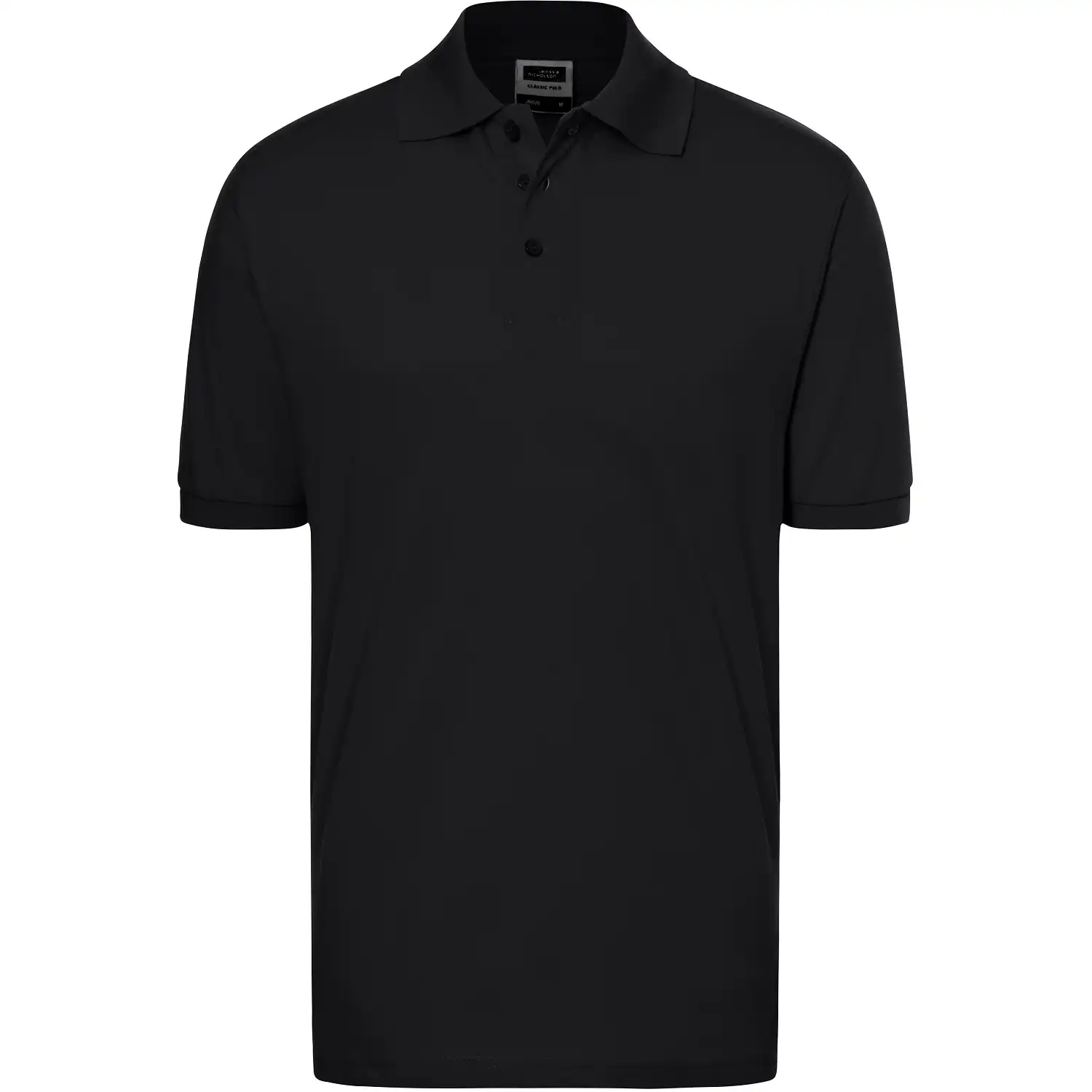 Polo-Shirt Classic "JN070" in black, XL - Thumbnail 1