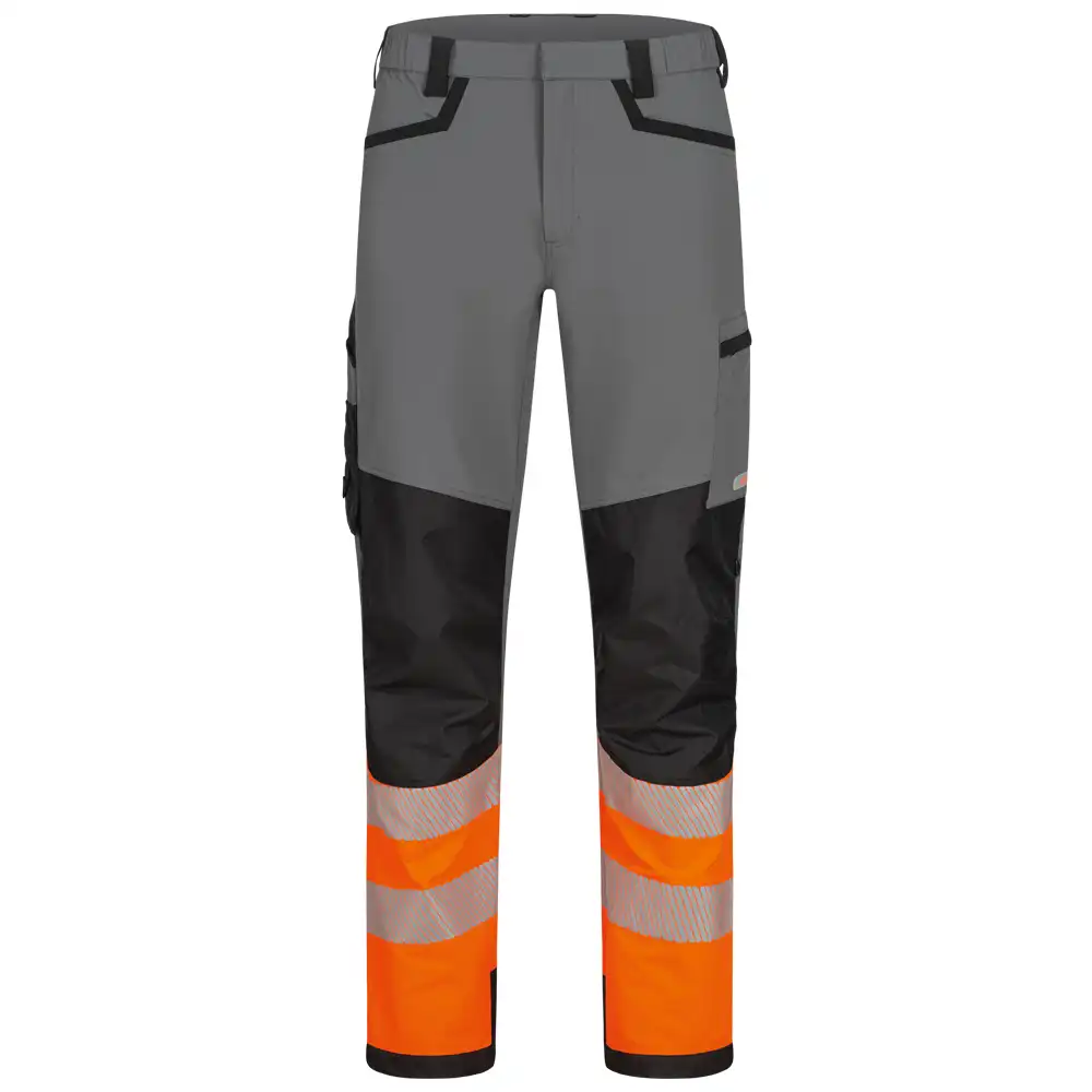 Warnschutz Stretch Bundhose Kl. 1  in grau/schwarz/orange, 29 - Thumbnail 1