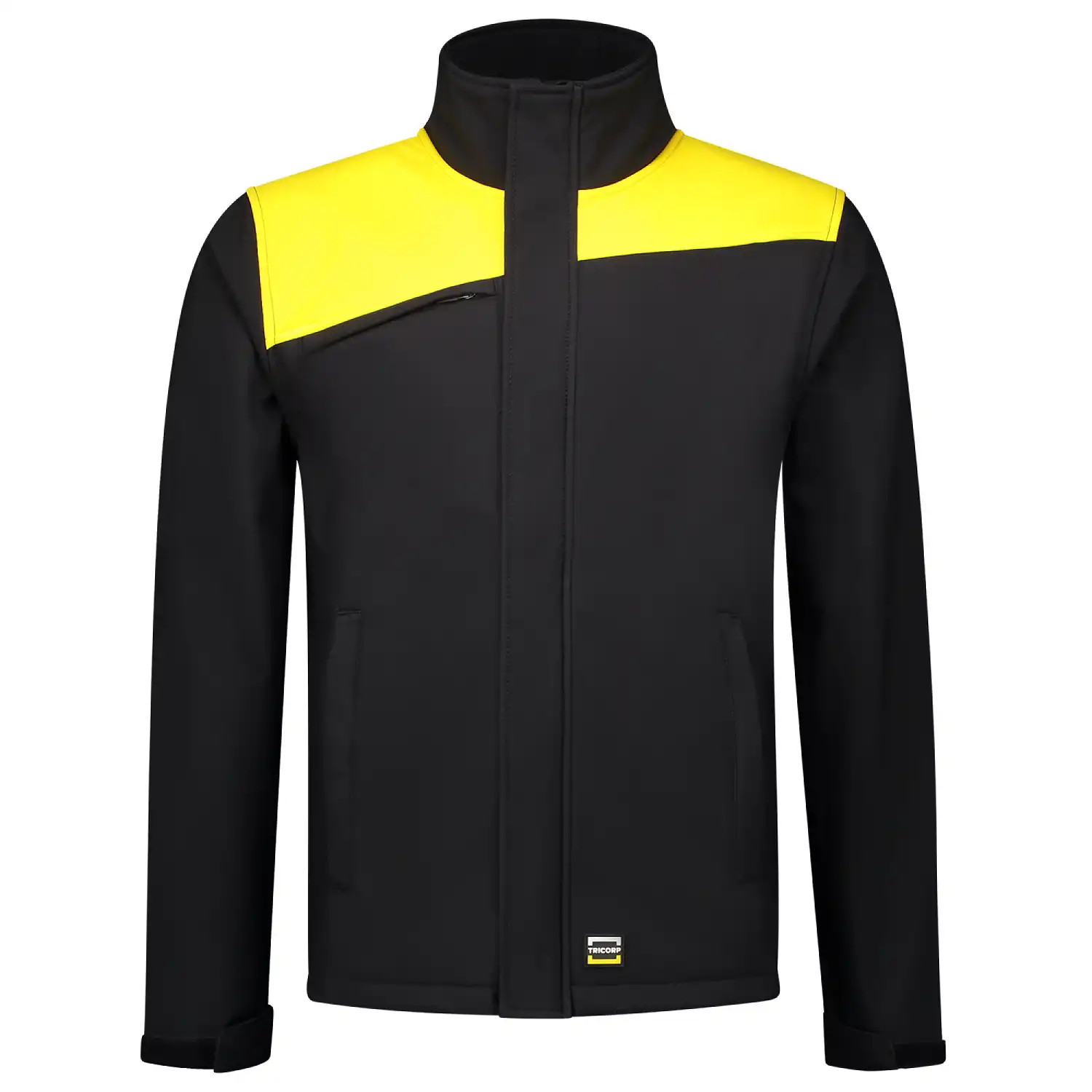 Softshelljacke Bicolor "402021" Workwear in black/yellow, XS - Thumbnail 1