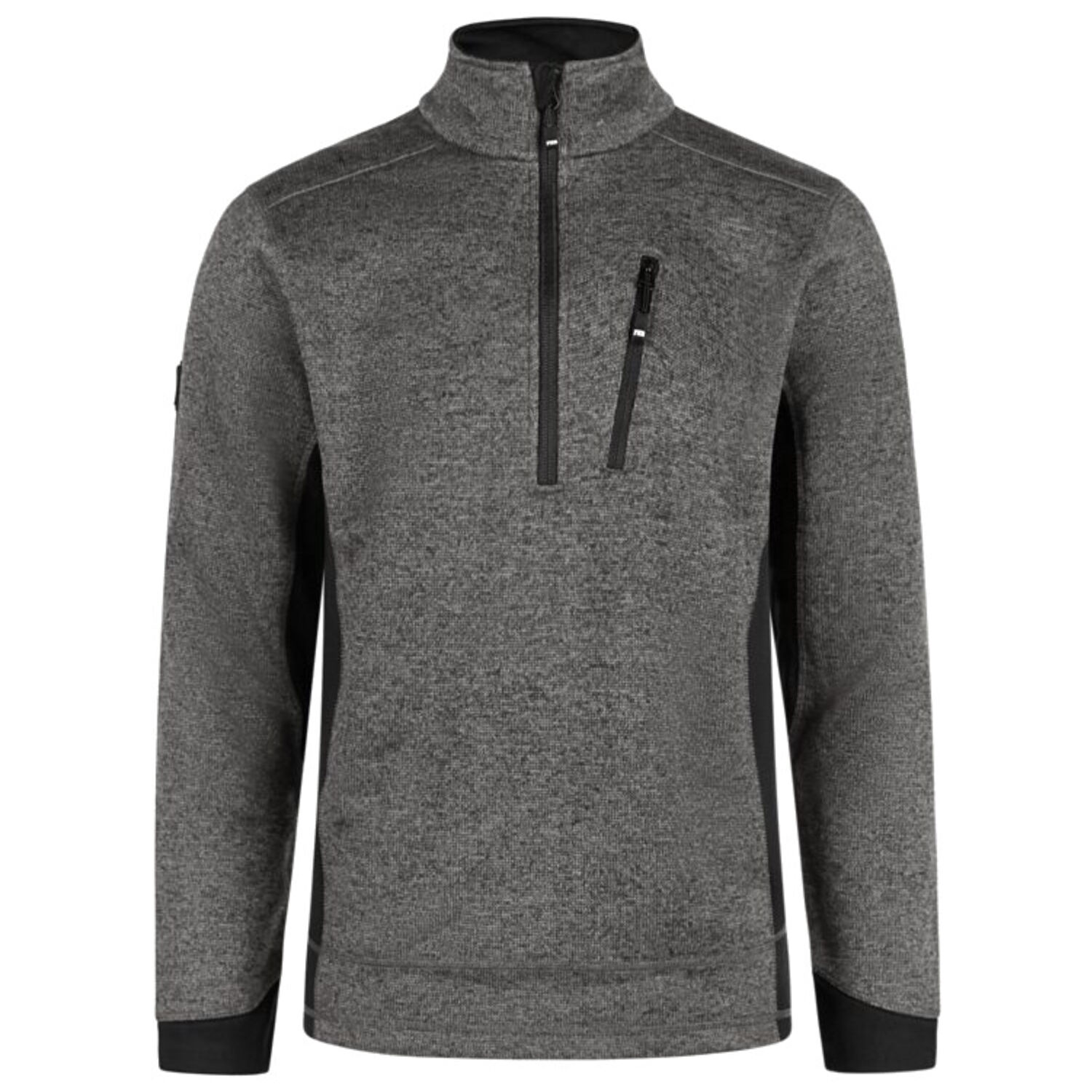 Strick-Fleece-Troyer "PATRICK" in anthrazit/schwarz, L - Thumbnail 1