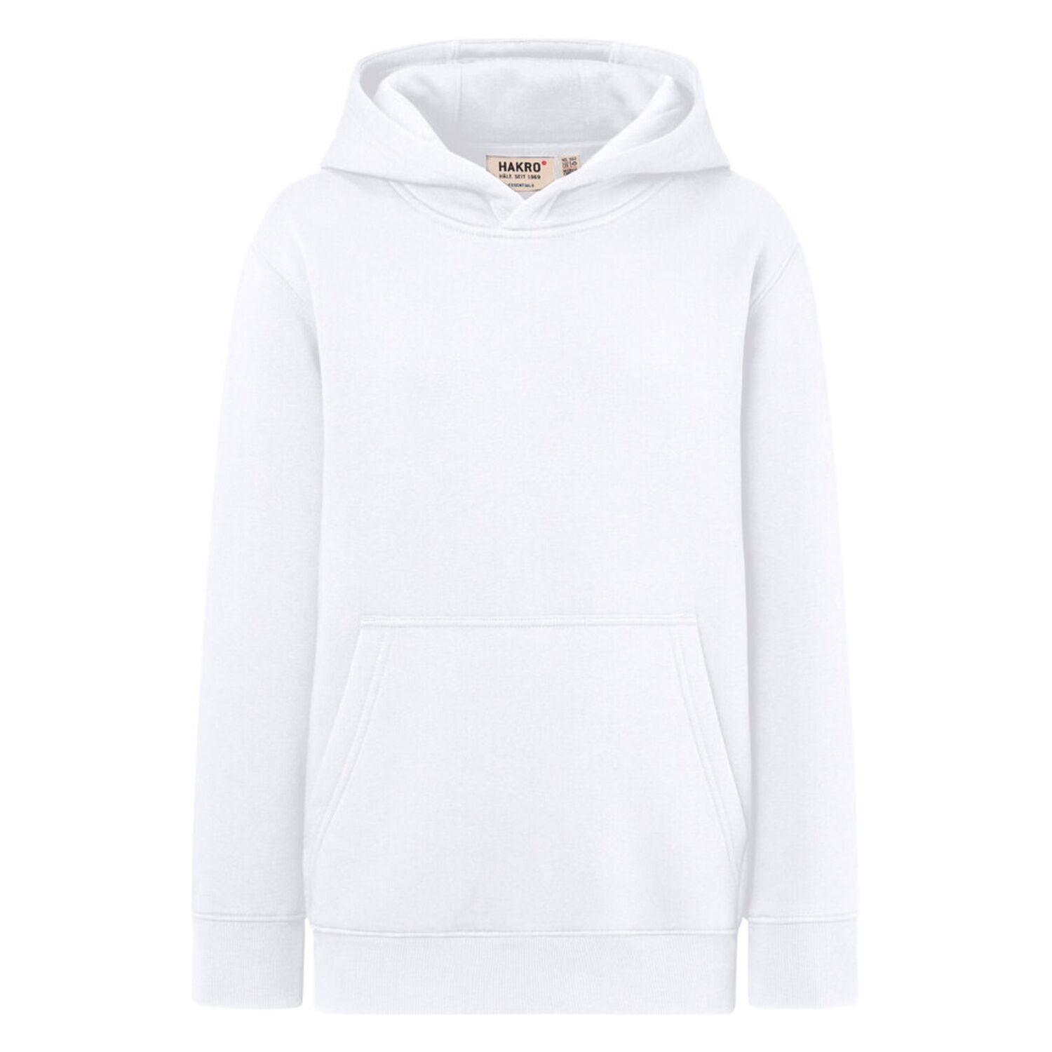 Kinder Hoodie Bio-Baumwolle "562" in 110/116, Weiß - Thumbnail 1