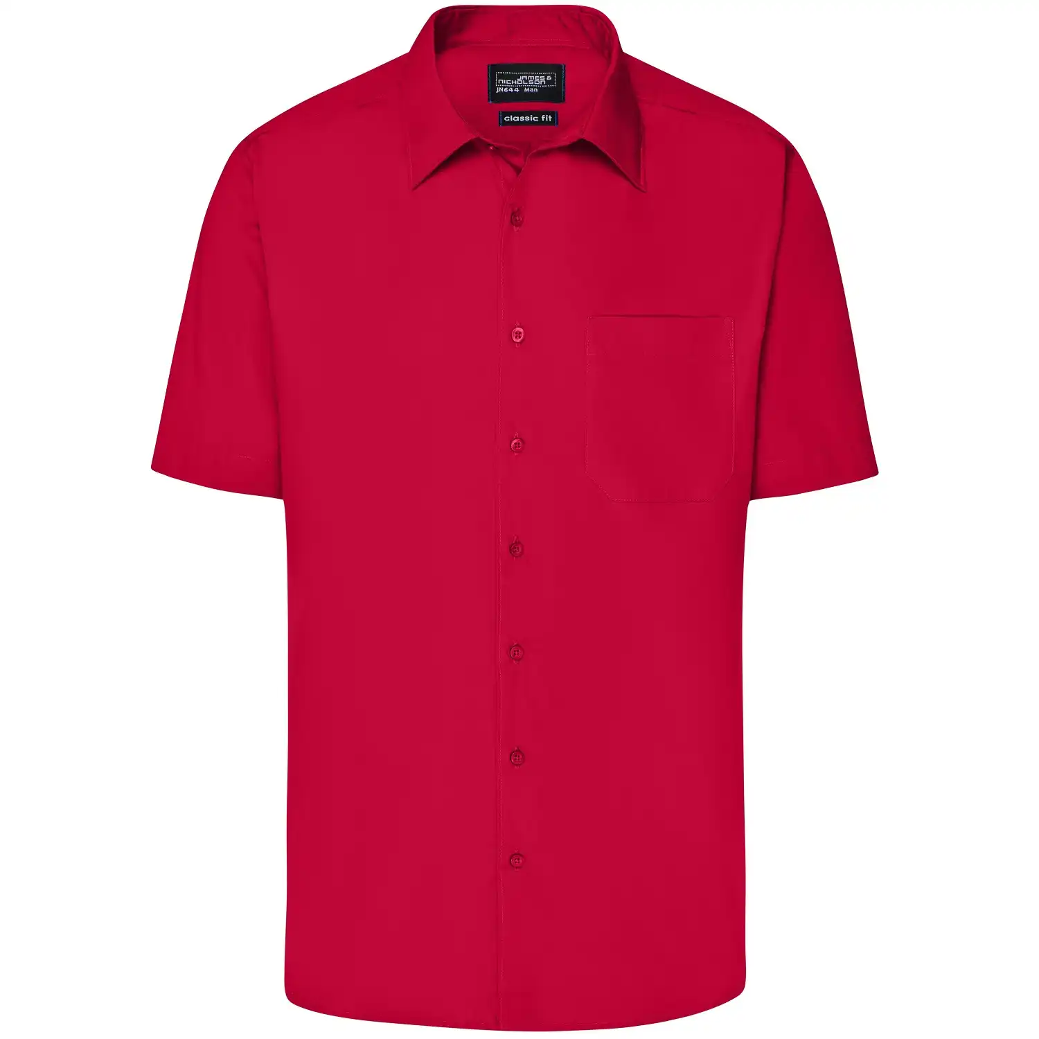 Herren Business Hemd kurzarm "JN644" in red, XL - Thumbnail 1