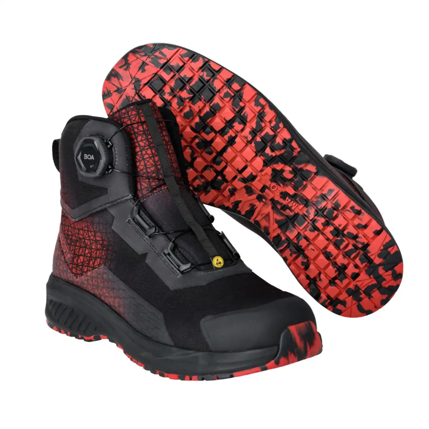 Sicherheitshochschuh S3S "ACCELERATE BOA® Fit System" Schwarz/Verkehrsrot in 45 - Thumbnail 5