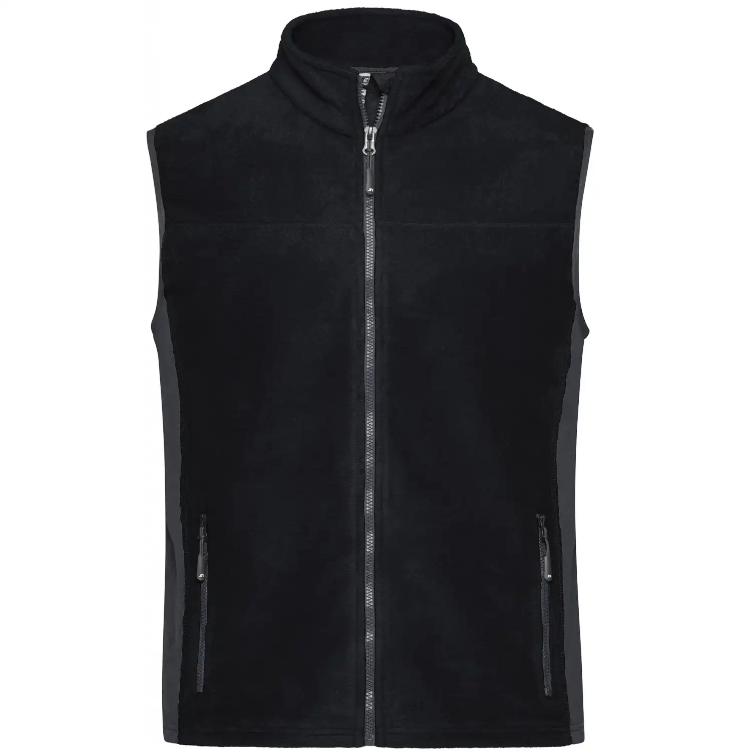 Fleece Weste "JN856" in black/carbon, 3XL - Thumbnail 1