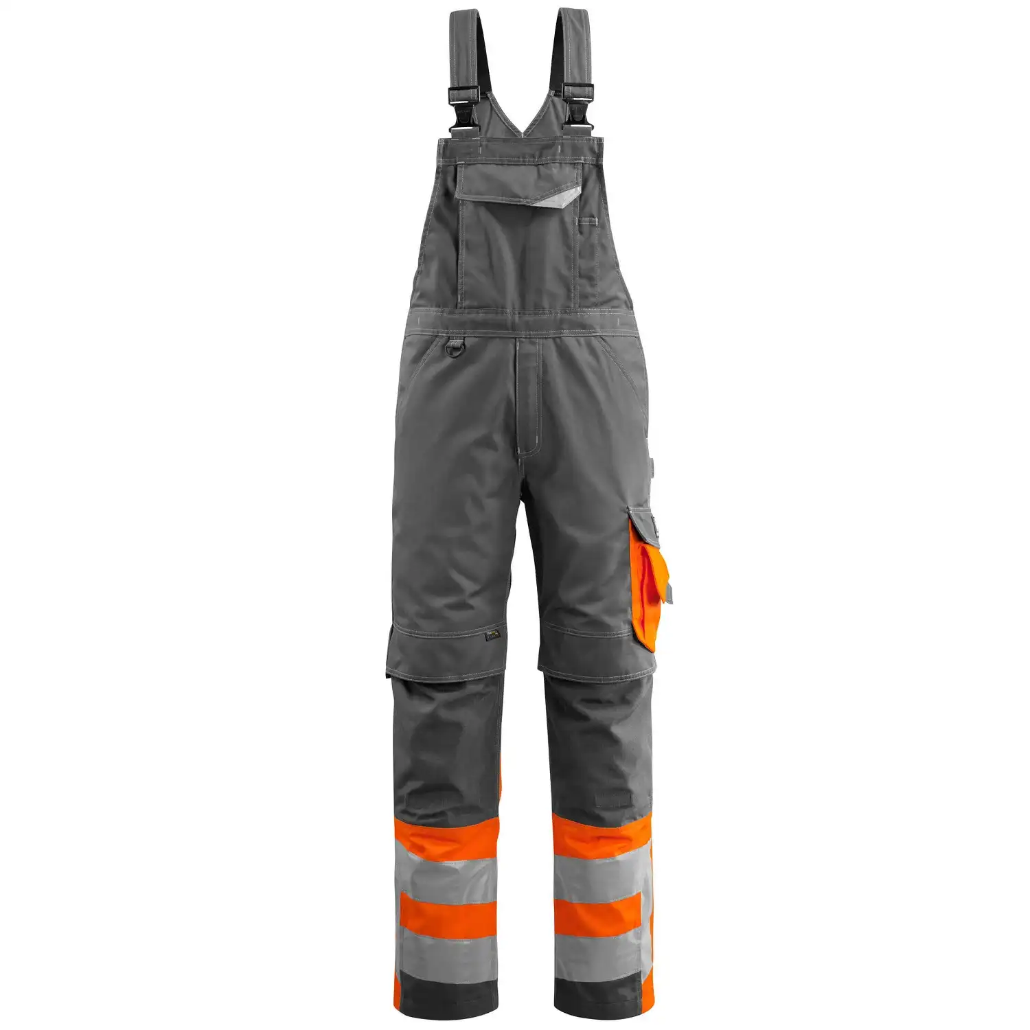 Warnschutz Latzhose "SUNDERLAND" Safe Supreme in dunkelanthrazit/orange, 76C46 (EU 23) - Thumbnail 1