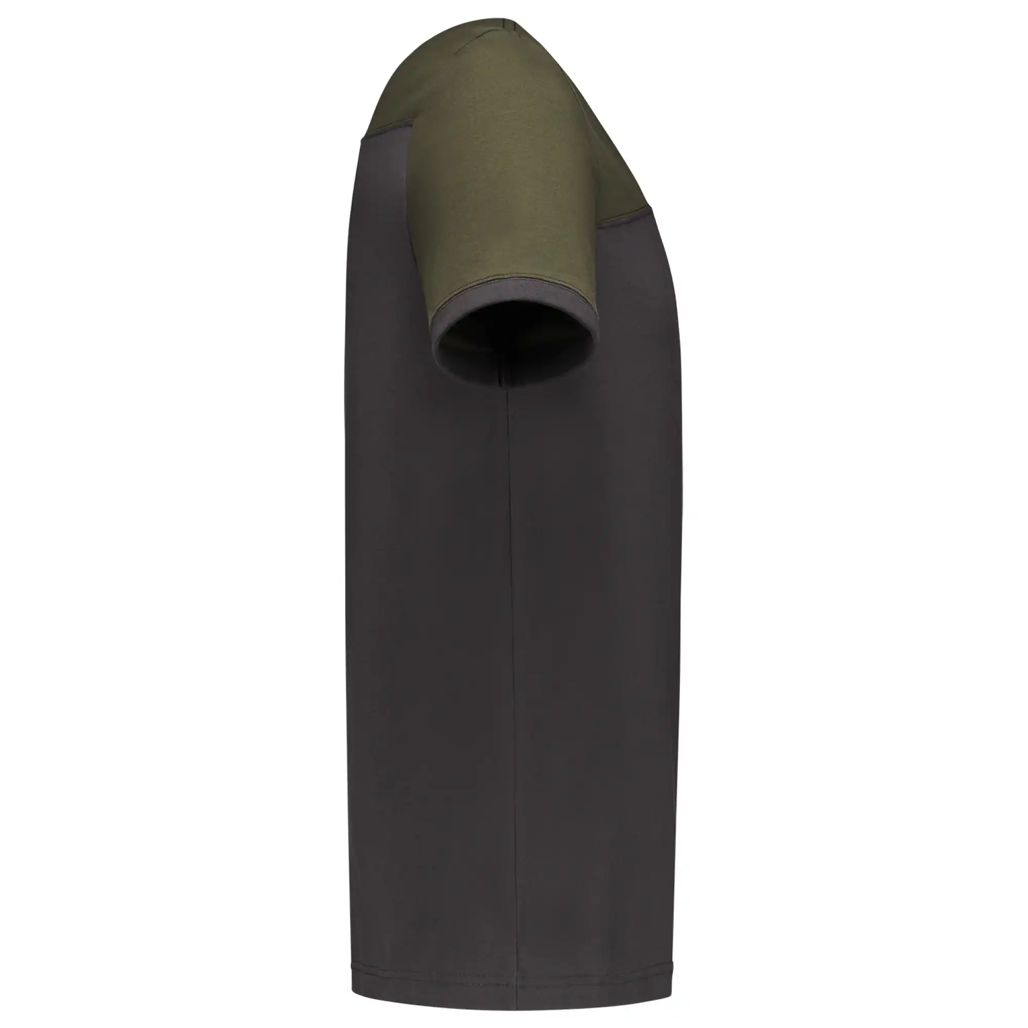 T-Shirt Bicolor "102006" Workwear in XS, dark grey/army - Thumbnail 4