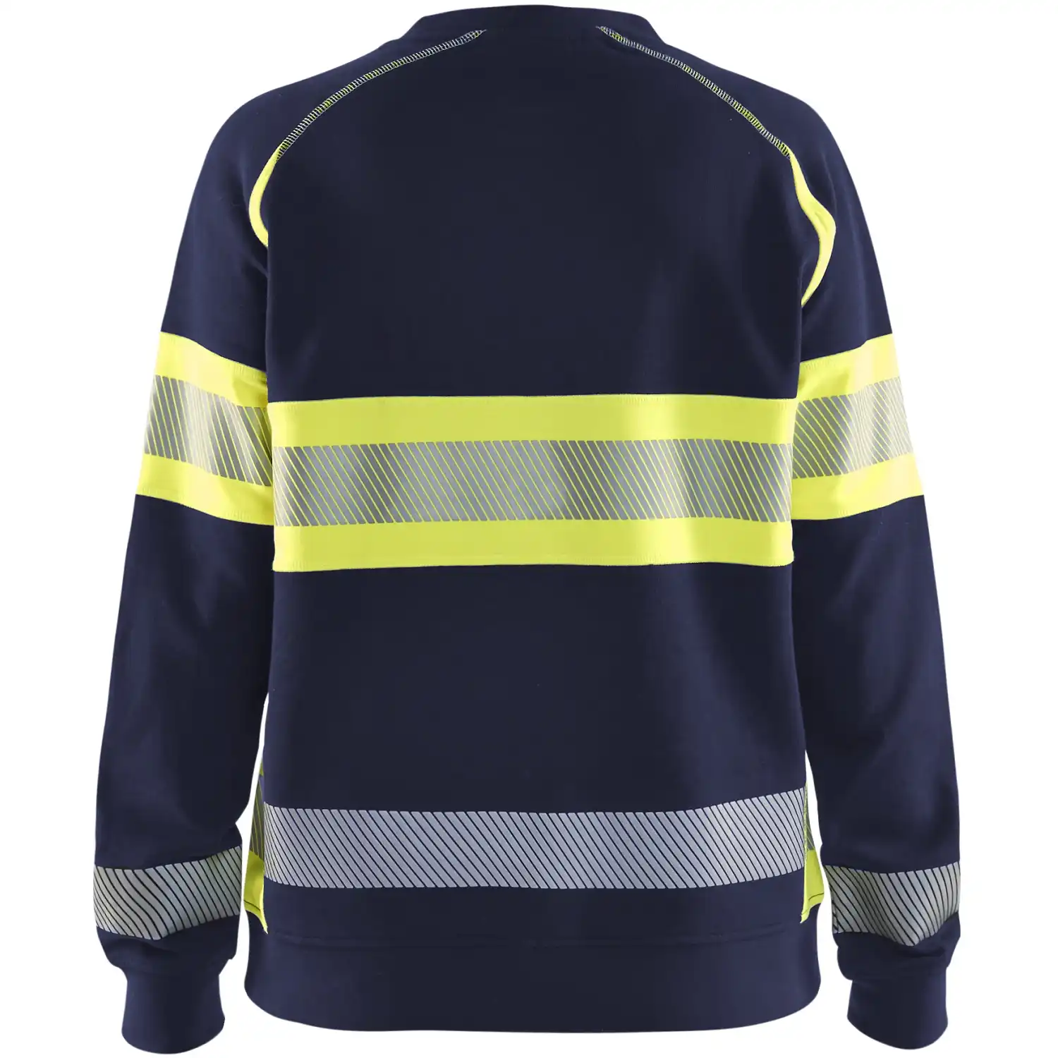 Damen Warnschutz Sweatshirt "3409" in marine/gelb, 3XL - Thumbnail 2